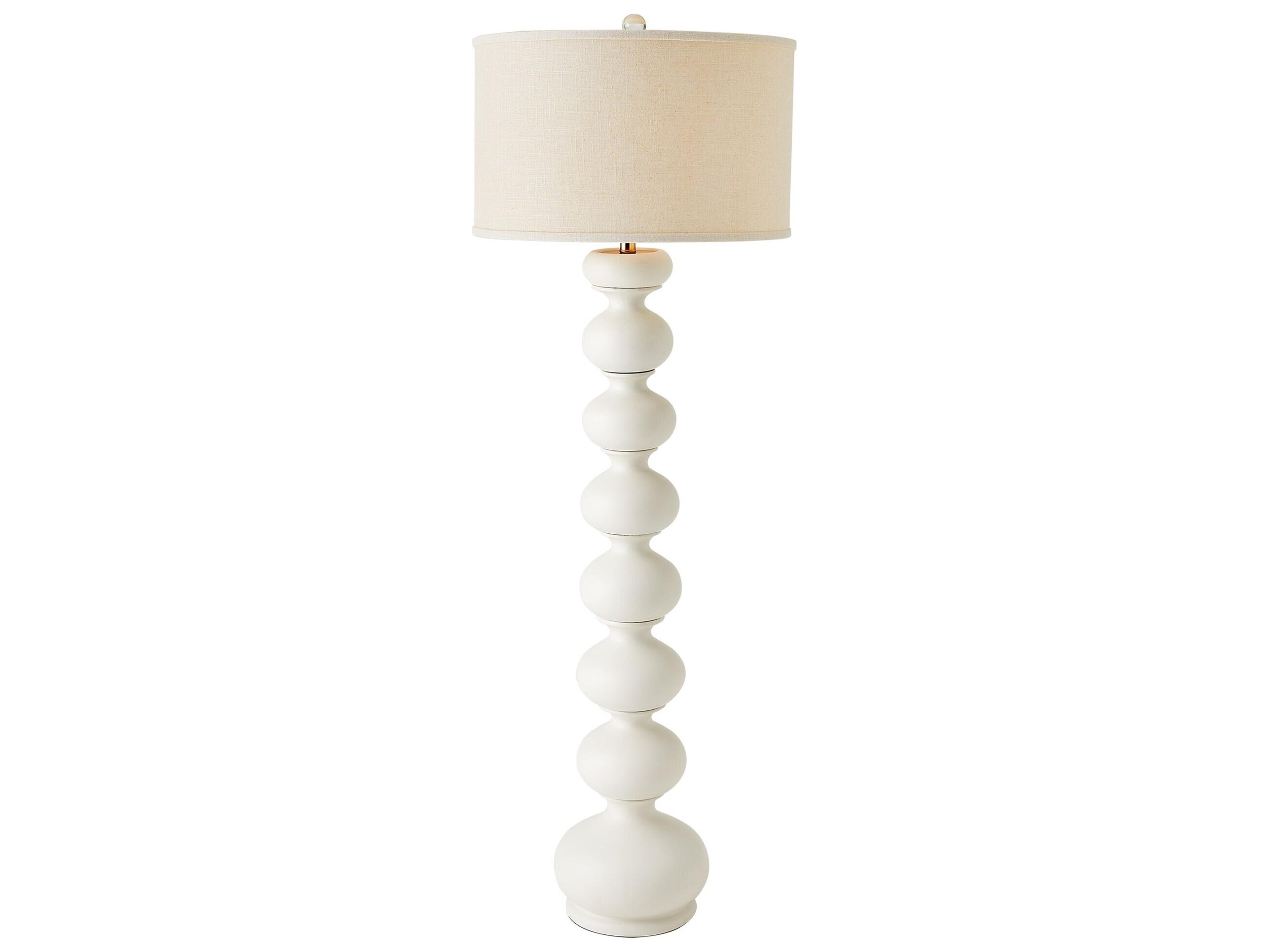 Global Views White Floor Lamp