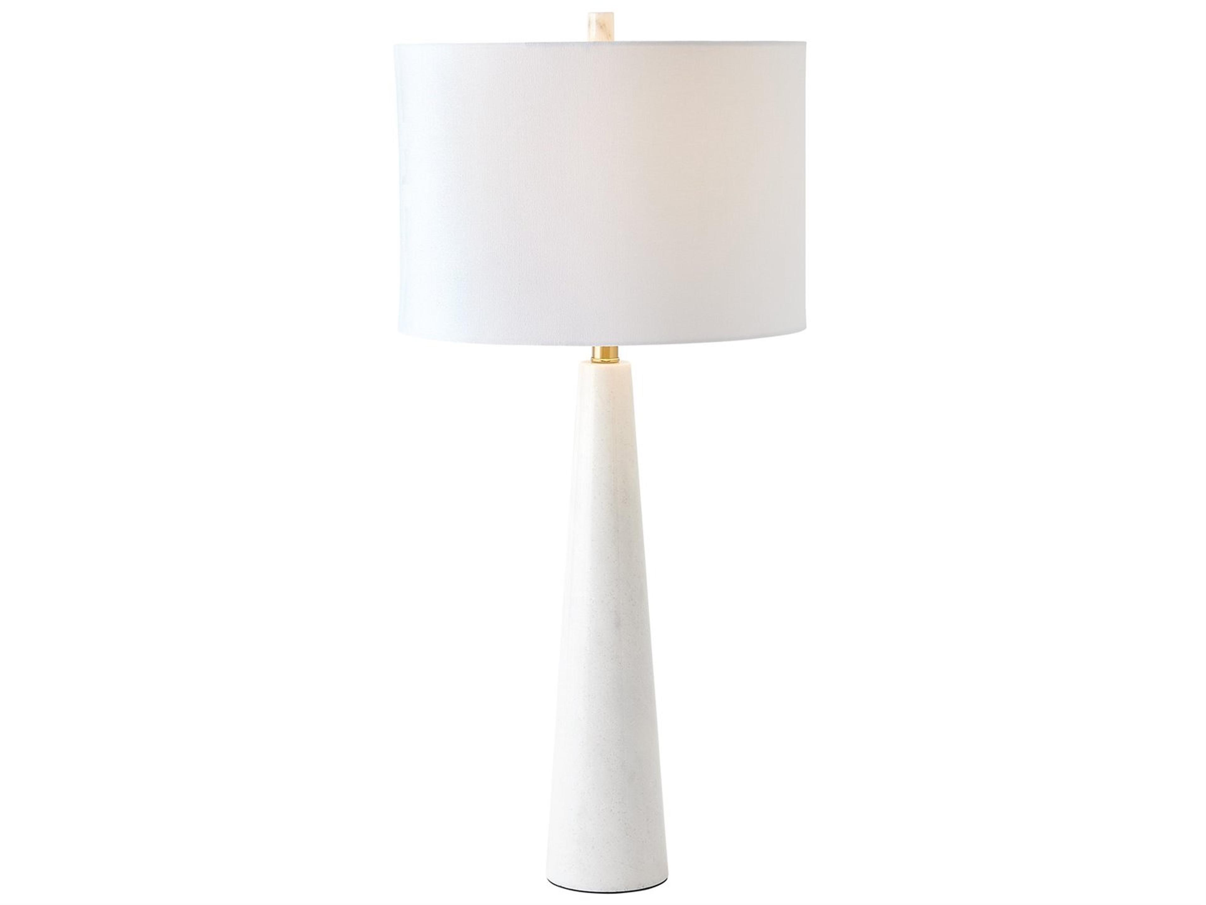 Global Views Pinnacle Silver White Buffet Lamp