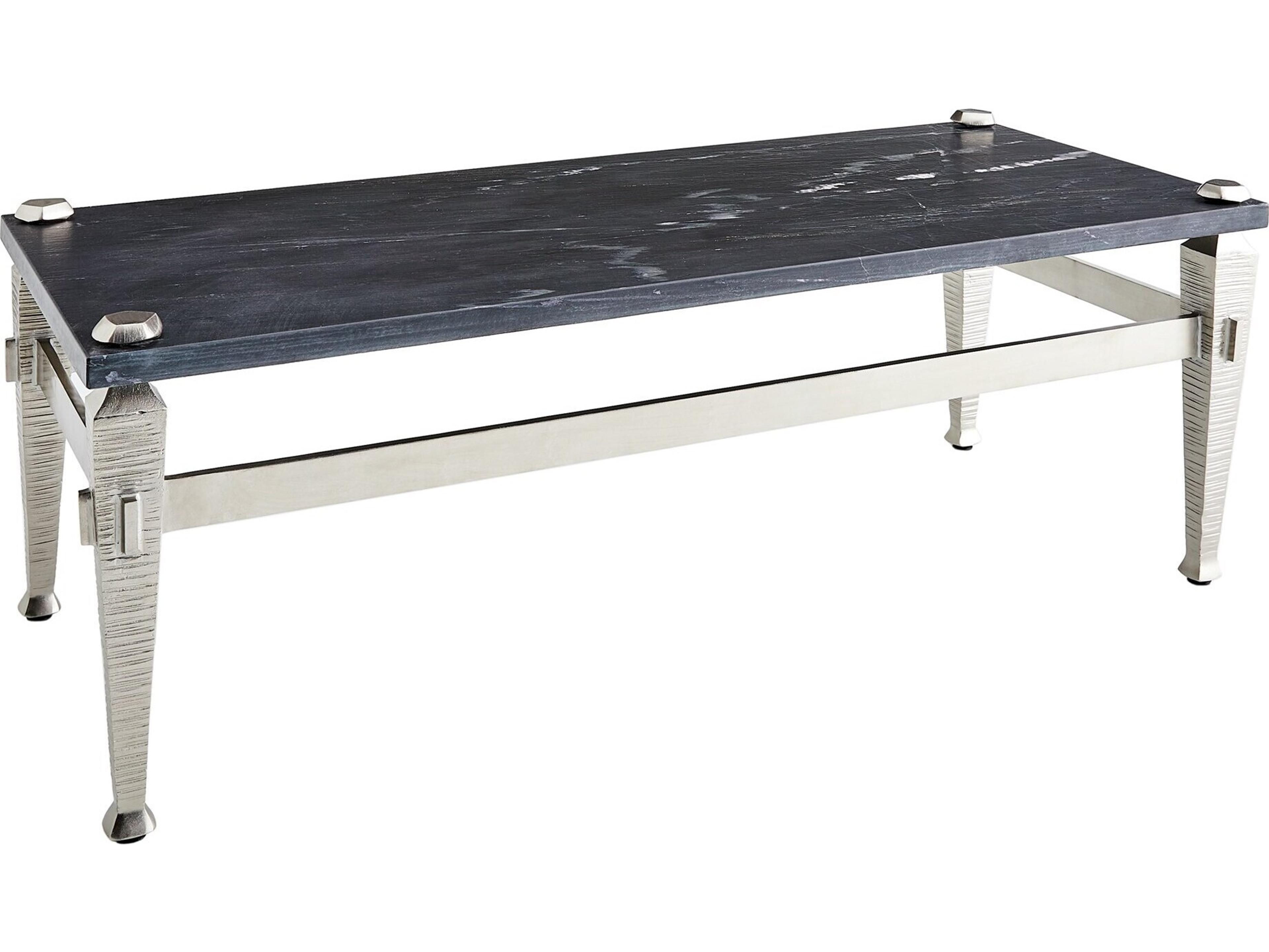 Global Views Rectangular Marble Coffee Table