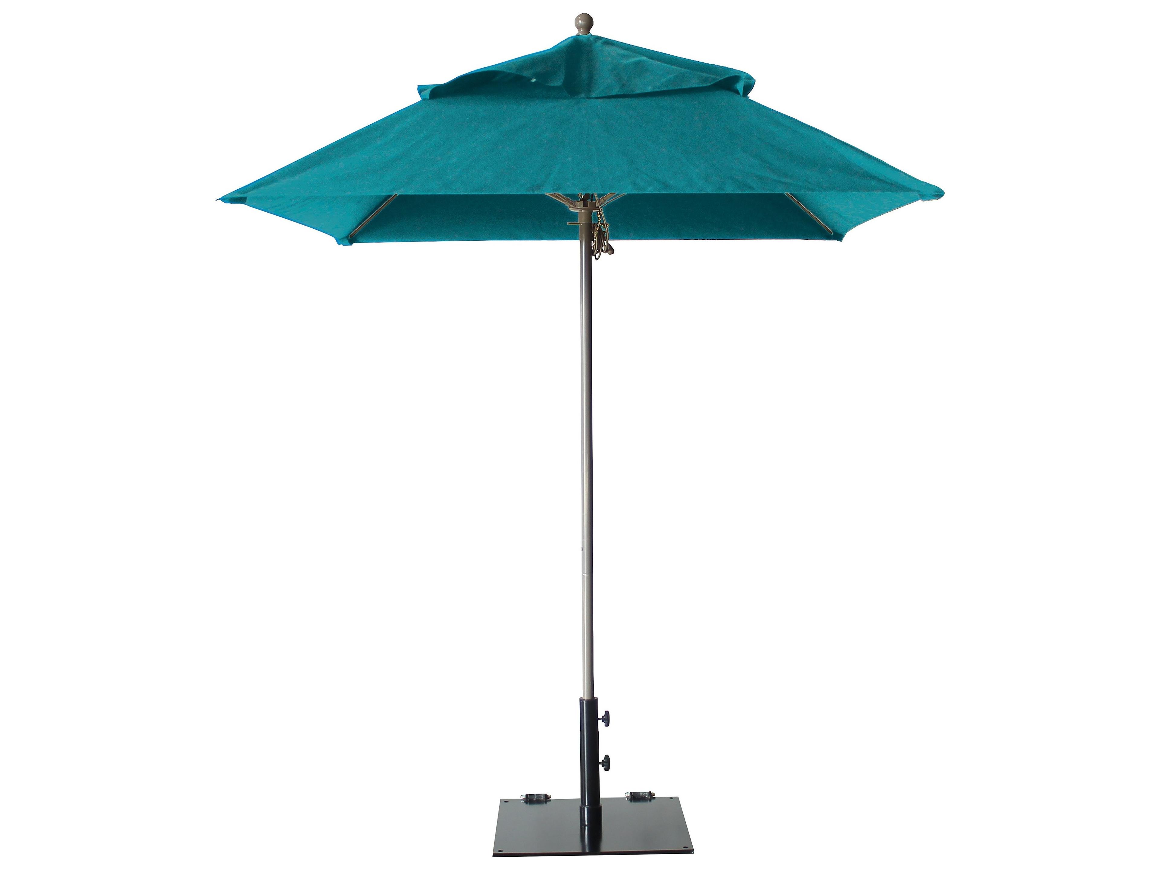 Grosfillex Windmaster Aluminum 6.5 foot Square Fiberglass Outdoor Patio Umbrella