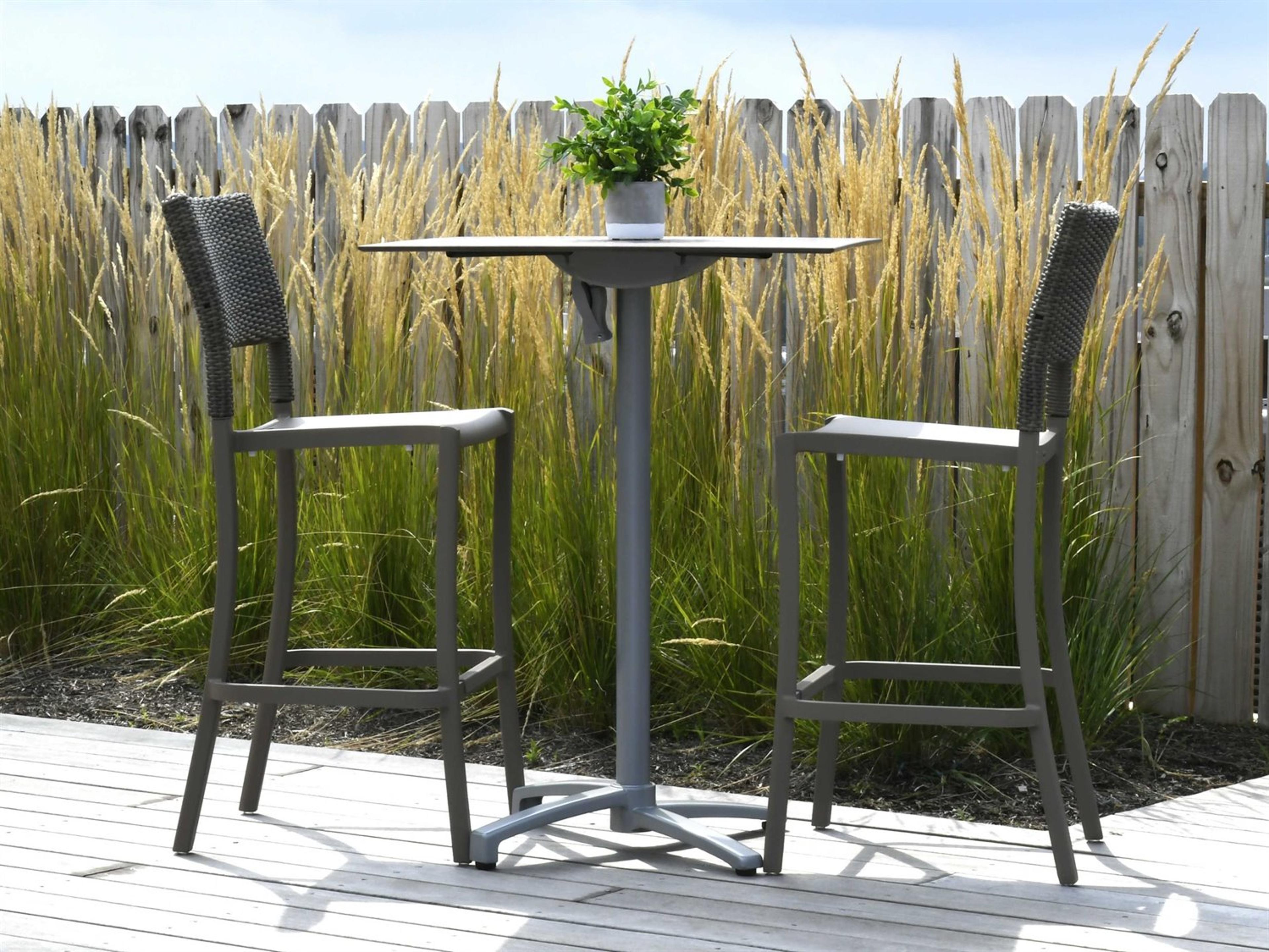 Grosfillex Java Aluminum French Taupe Bar Set