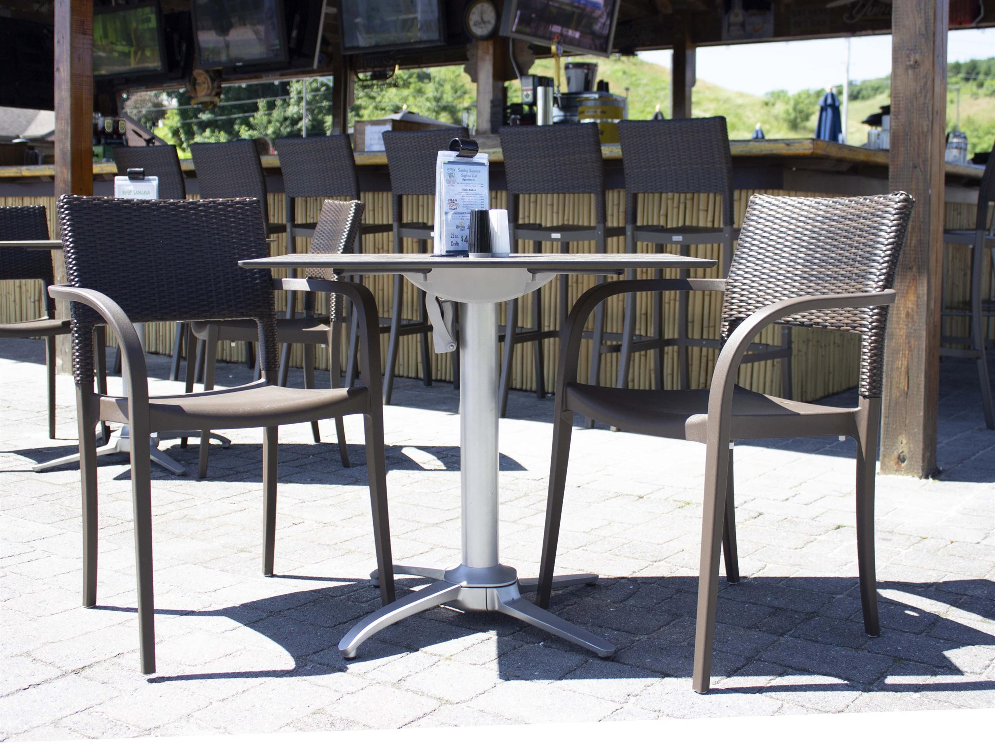 Grosfillex Java Resin Bronze Patio Dining Set