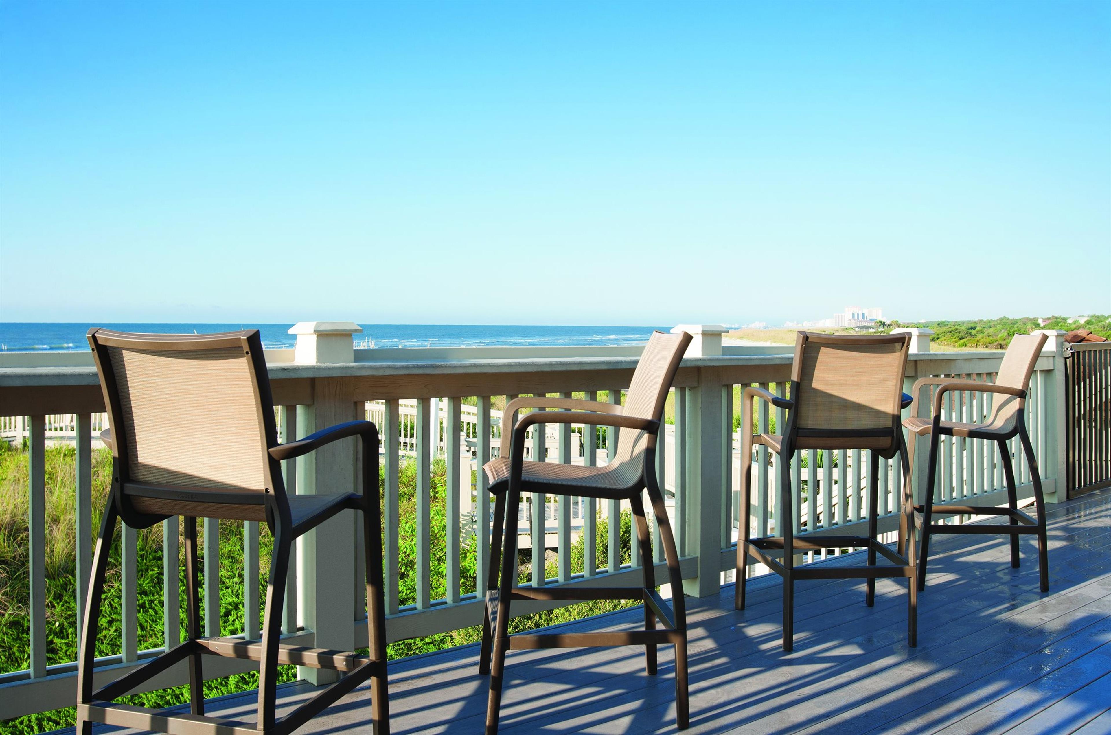 Grosfillex Sunset Fusion Bronze Aluminum Sling Bar Chair Set