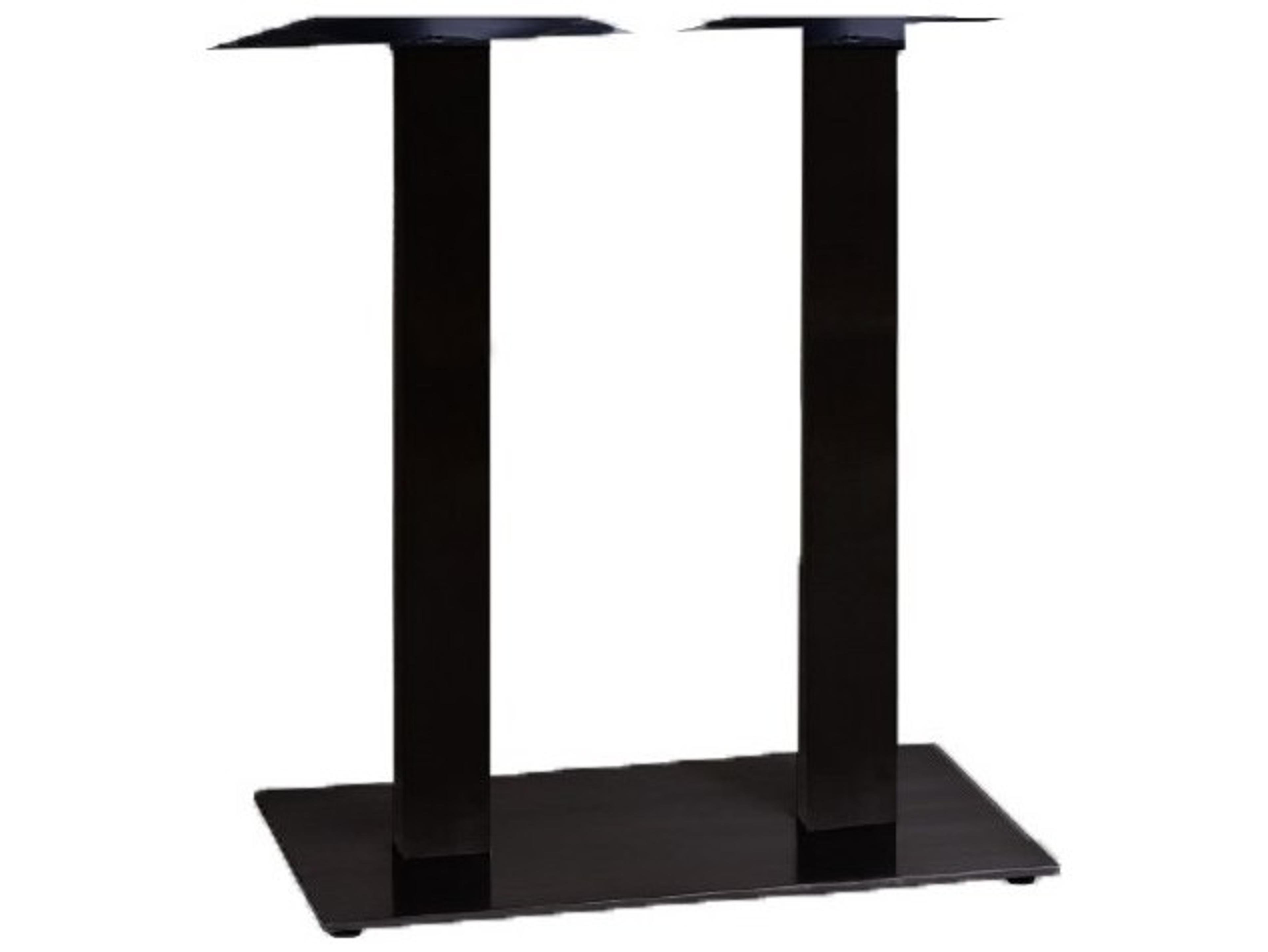Grosfillex Gamma Steel Black Rectangular Bar Height Lateral Table Base