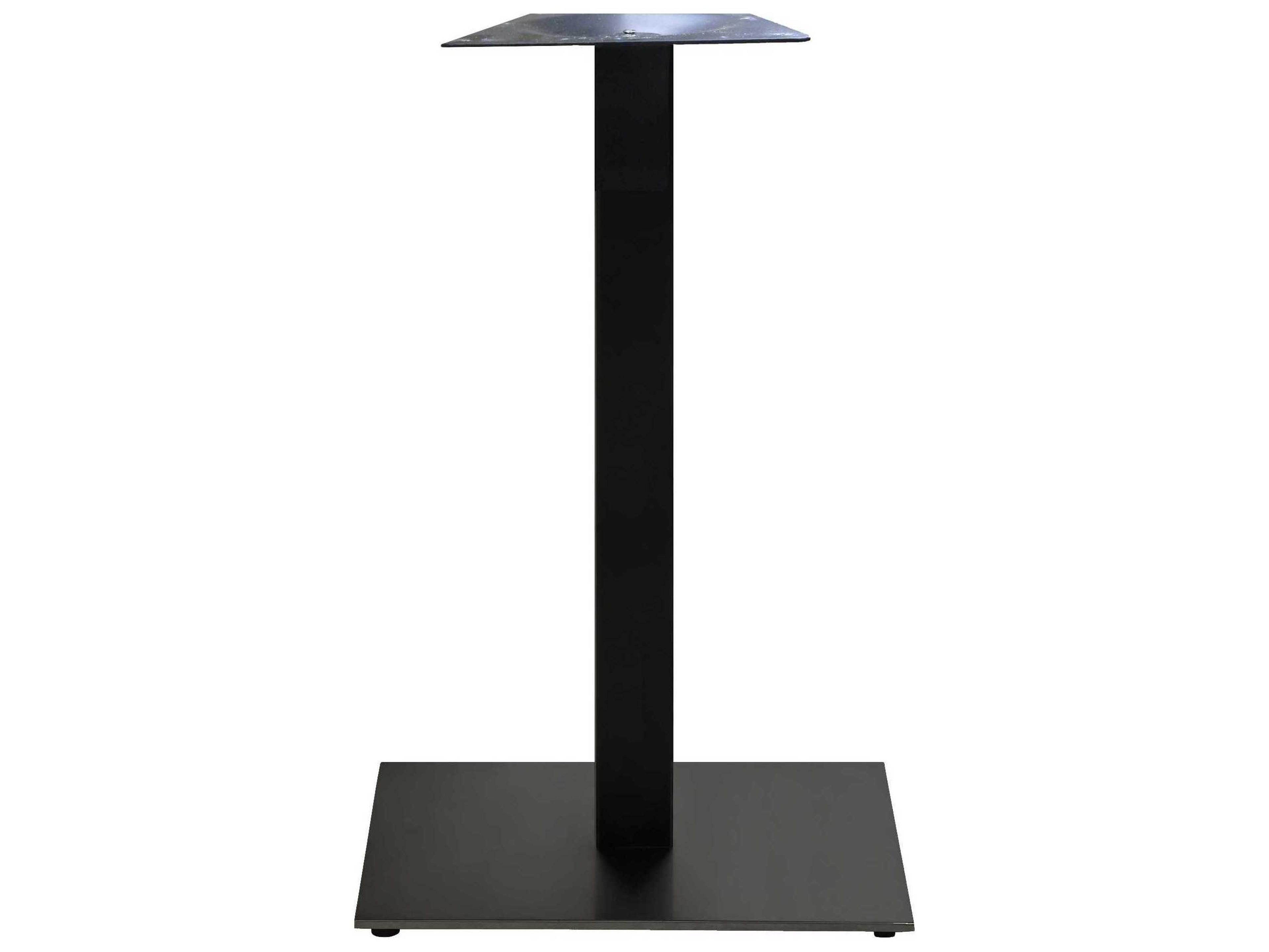 Grosfillex Gamma Steel Black Square Bar Height Table Base