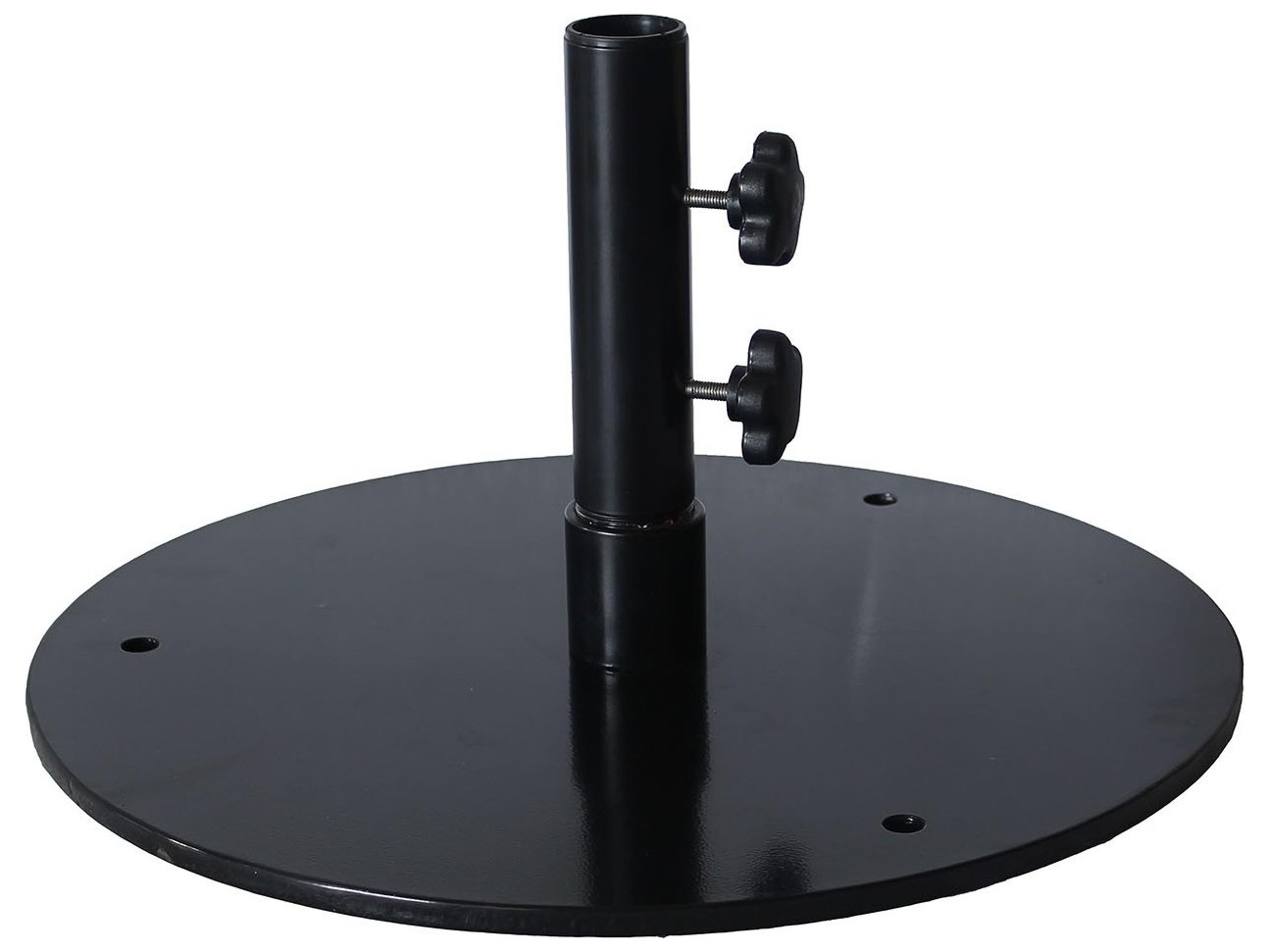Grosfillex Steel Black Round Flat Umbrella Base