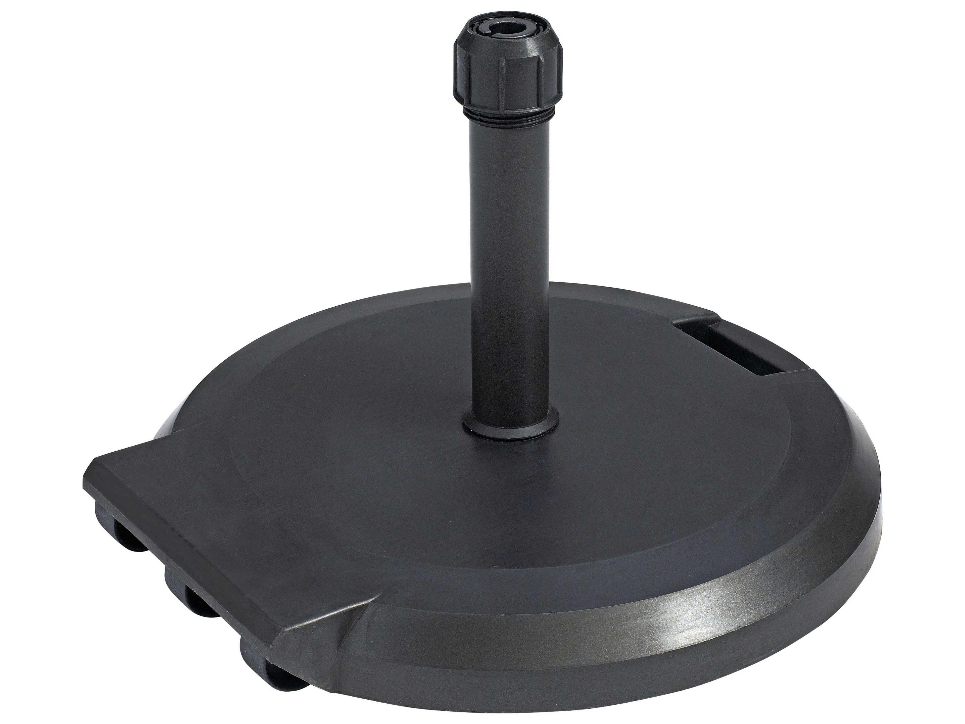 Grosfillex Resin Charcoal Free Standing Umbrella Base with Wheels