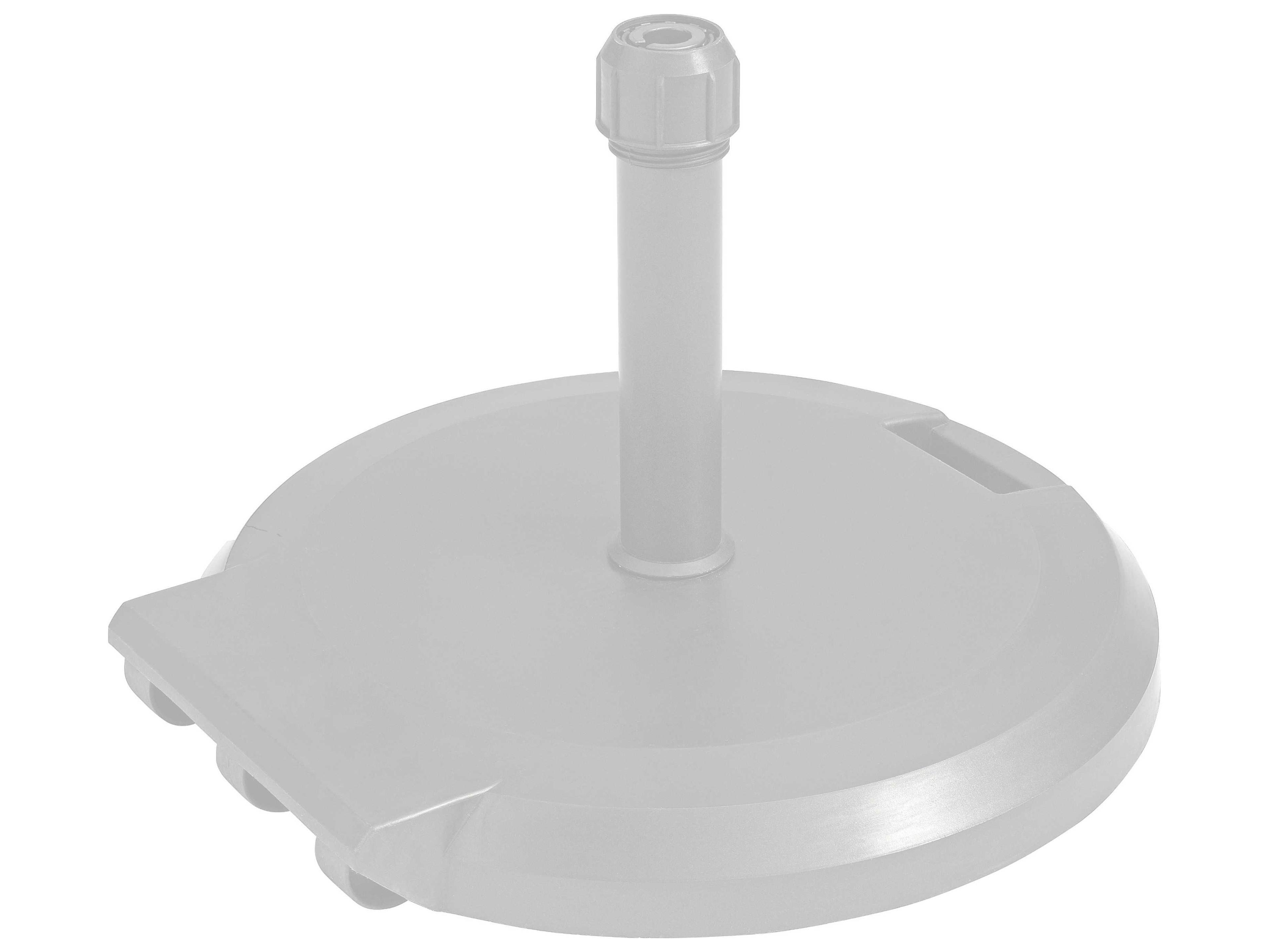 Grosfillex Resin White Freestanding Umbrella Base with Wheels