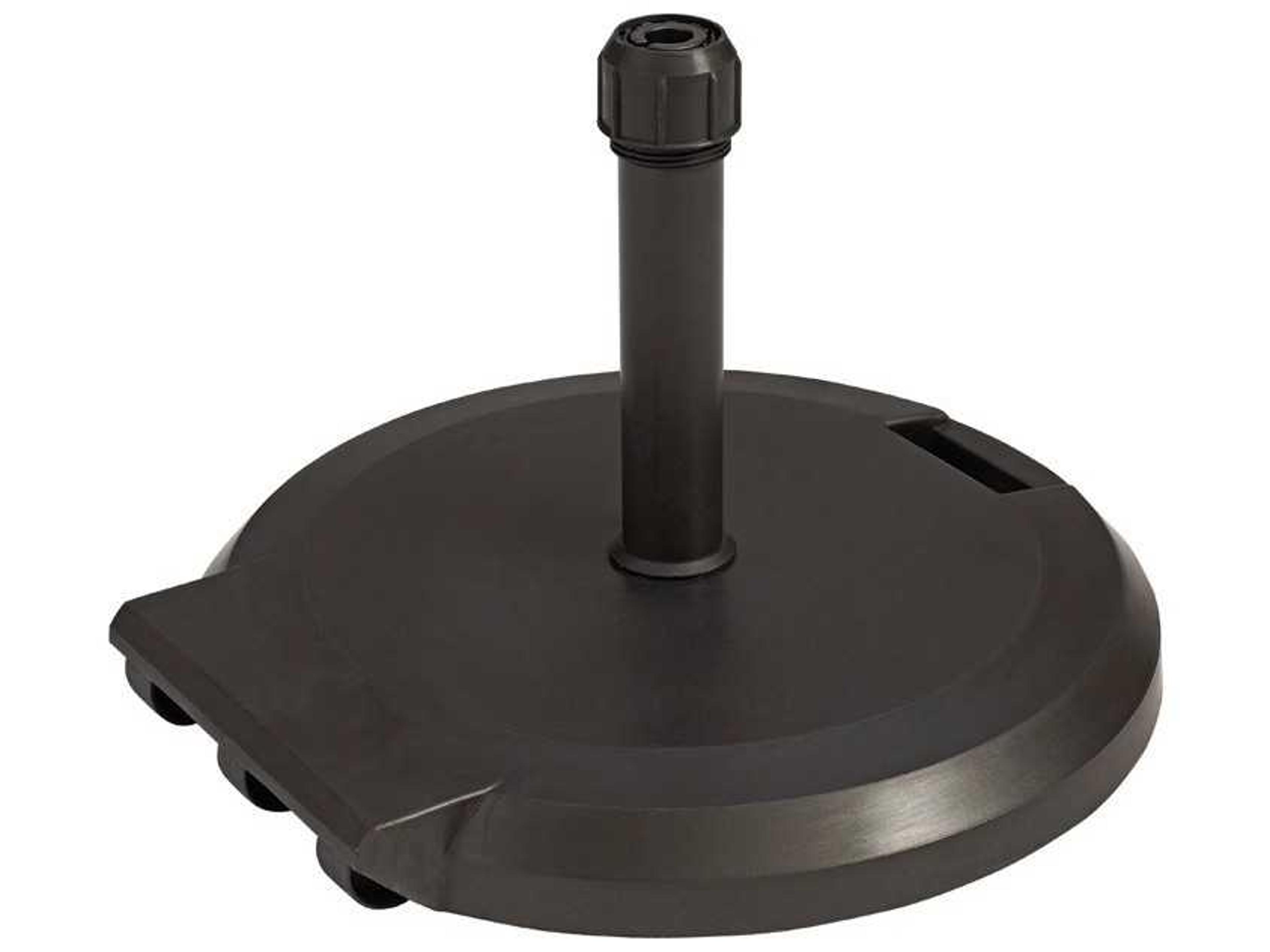 Grosfillex Resin Bronze Mist Free Standing Umbrella Base with Wheels