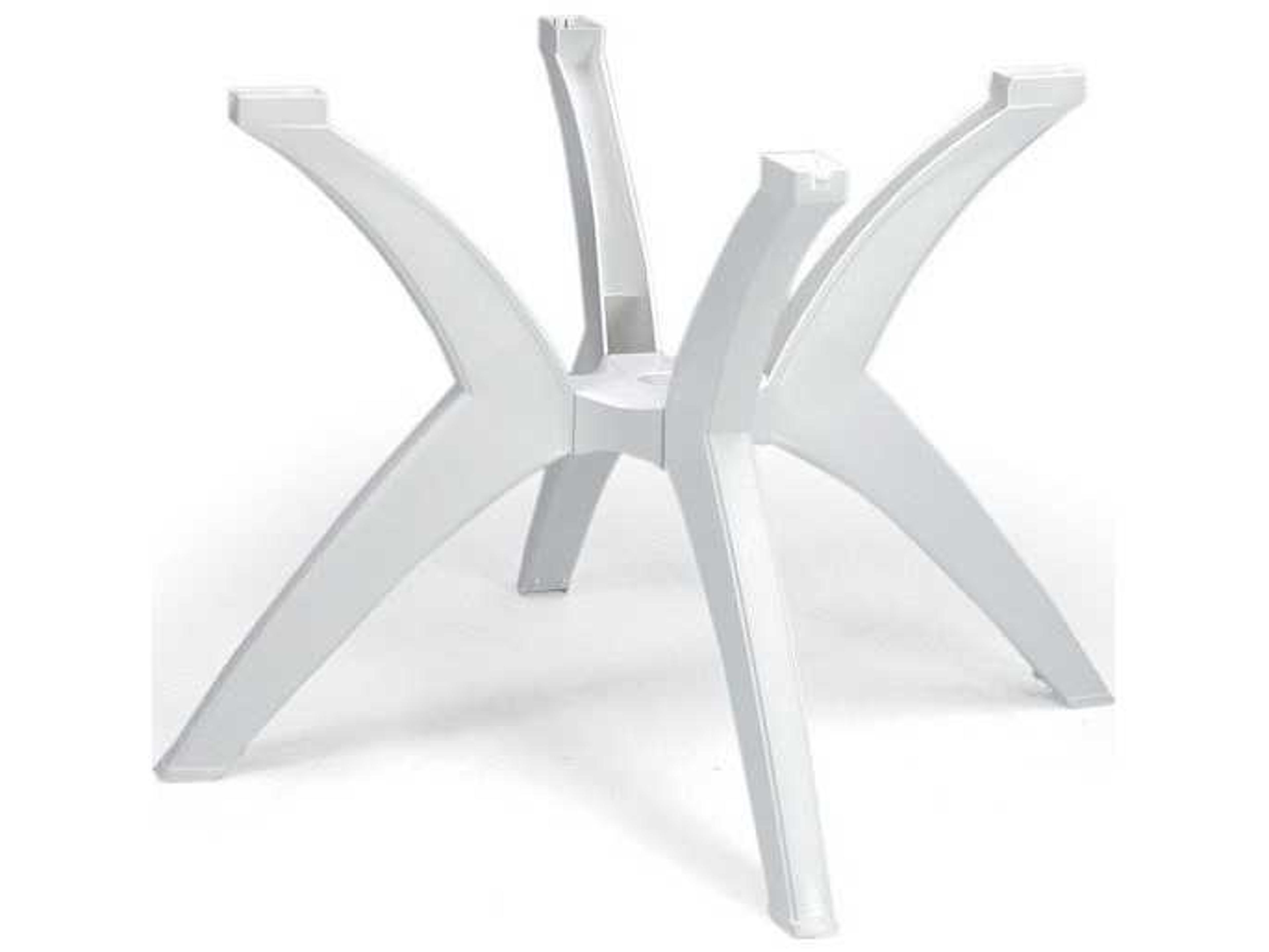 Grosfillex Classic Resin White Y-Leg Pedestal Table Base
