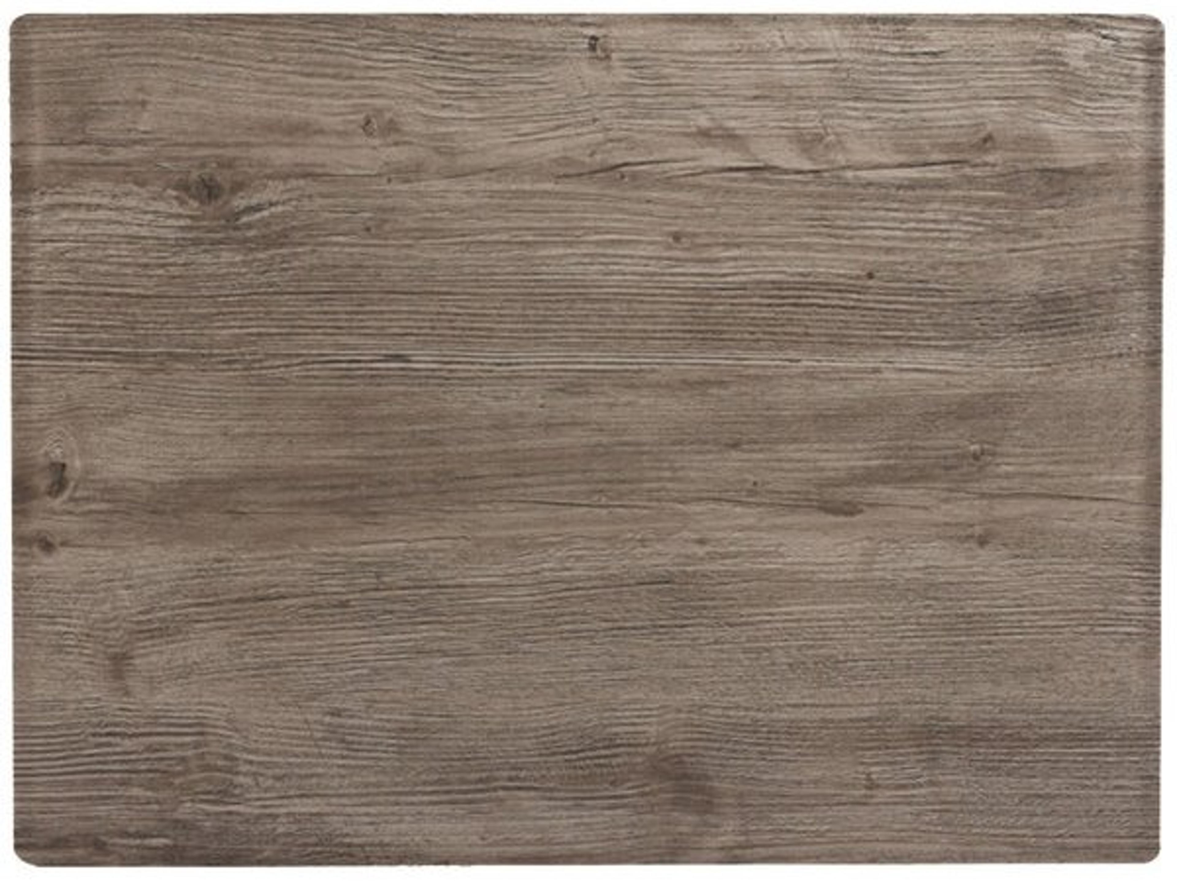 Grosfillex Molded Melamine Resin Aged Oak Rectangular Table Top