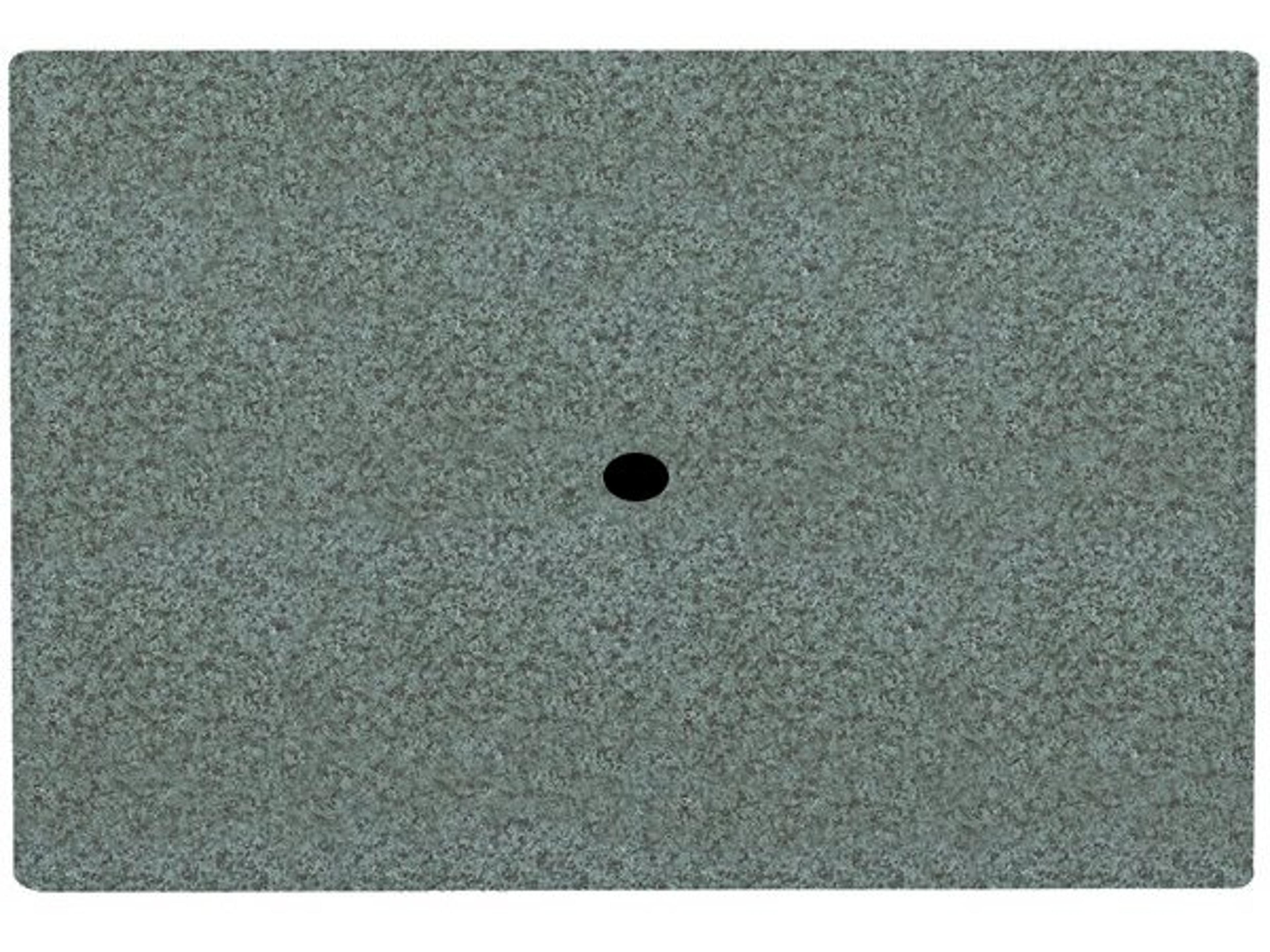 Grosfillex Molded Melamine Resin Granite Green Rectangular Table Top with Umbrella Hole