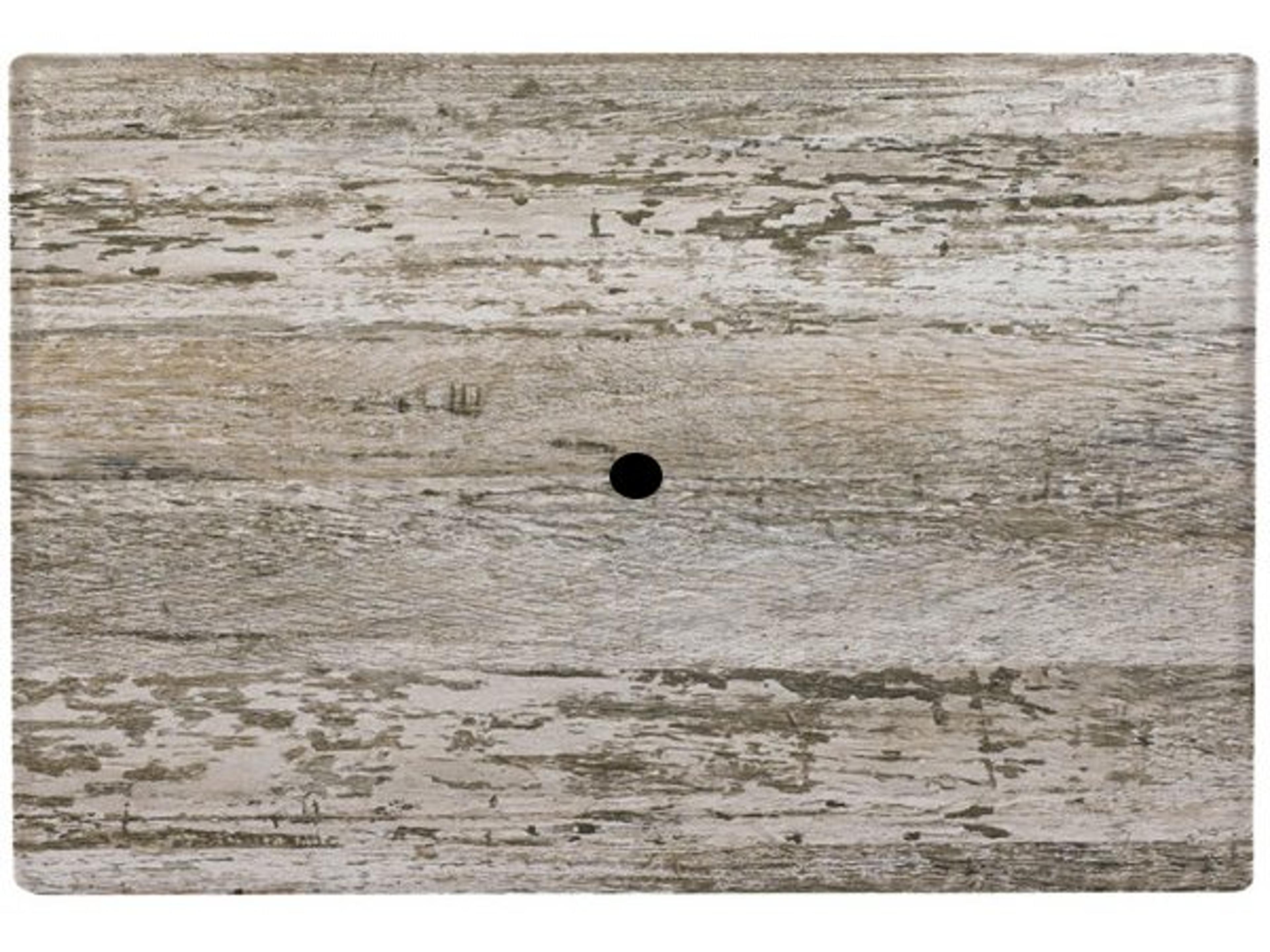 Grosfillex Molded Melamine Resin Barn White Rectangular Table Top with Umbrella Hole