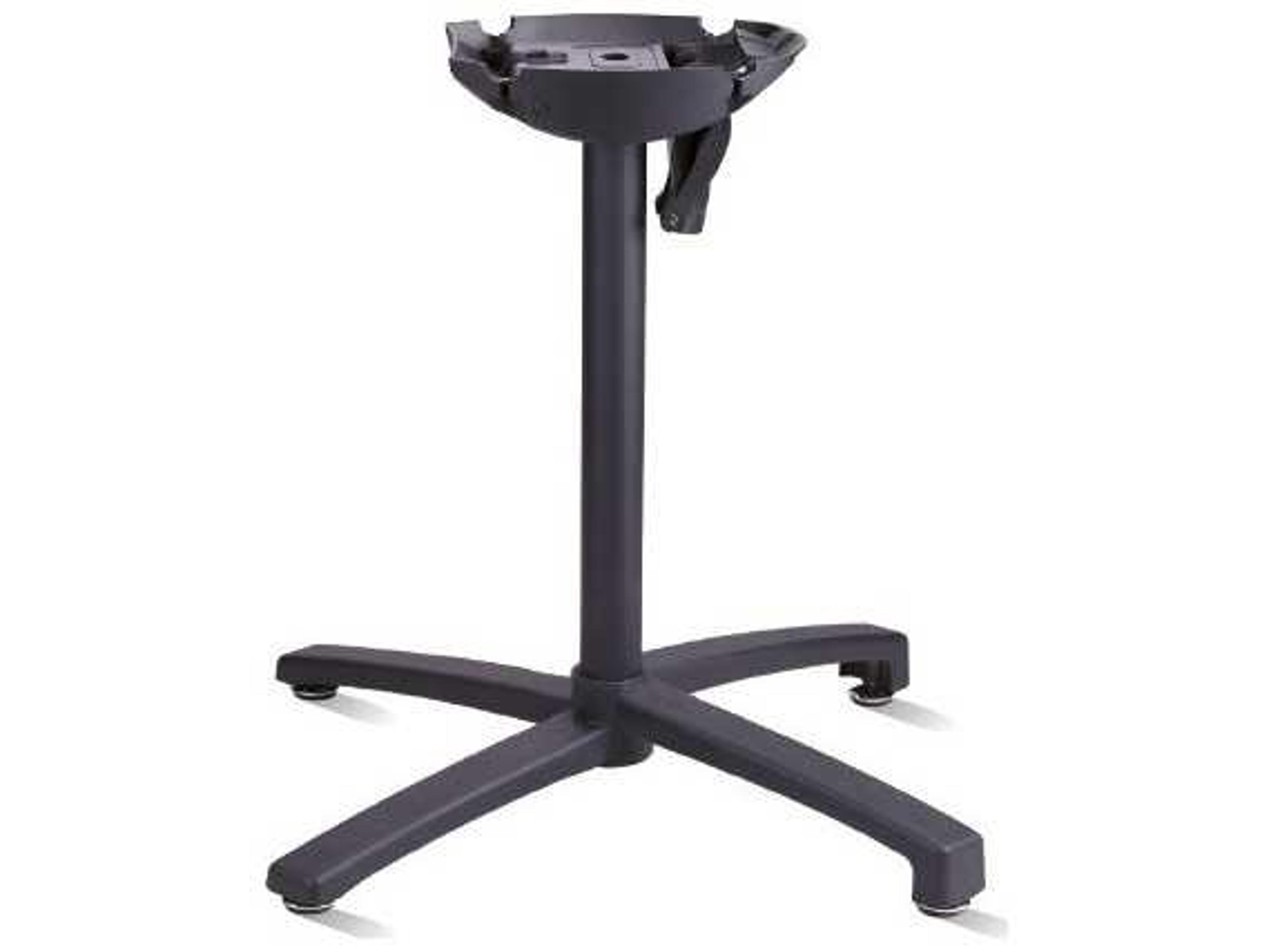 Grosfillex X1 Aluminum Black Large Tilting Table Base