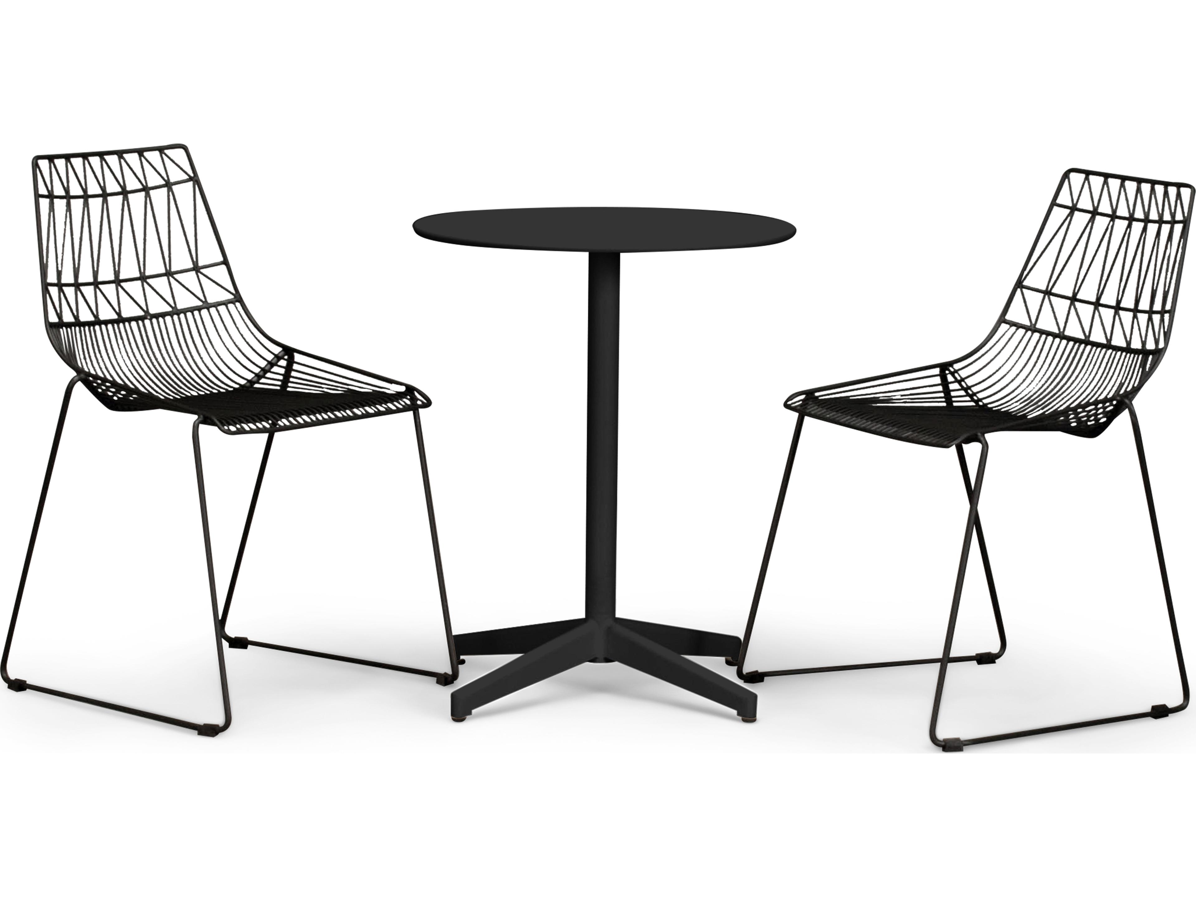 Harmonia Living Ace Steel 3 Piece Outdoor Patio Dining Set