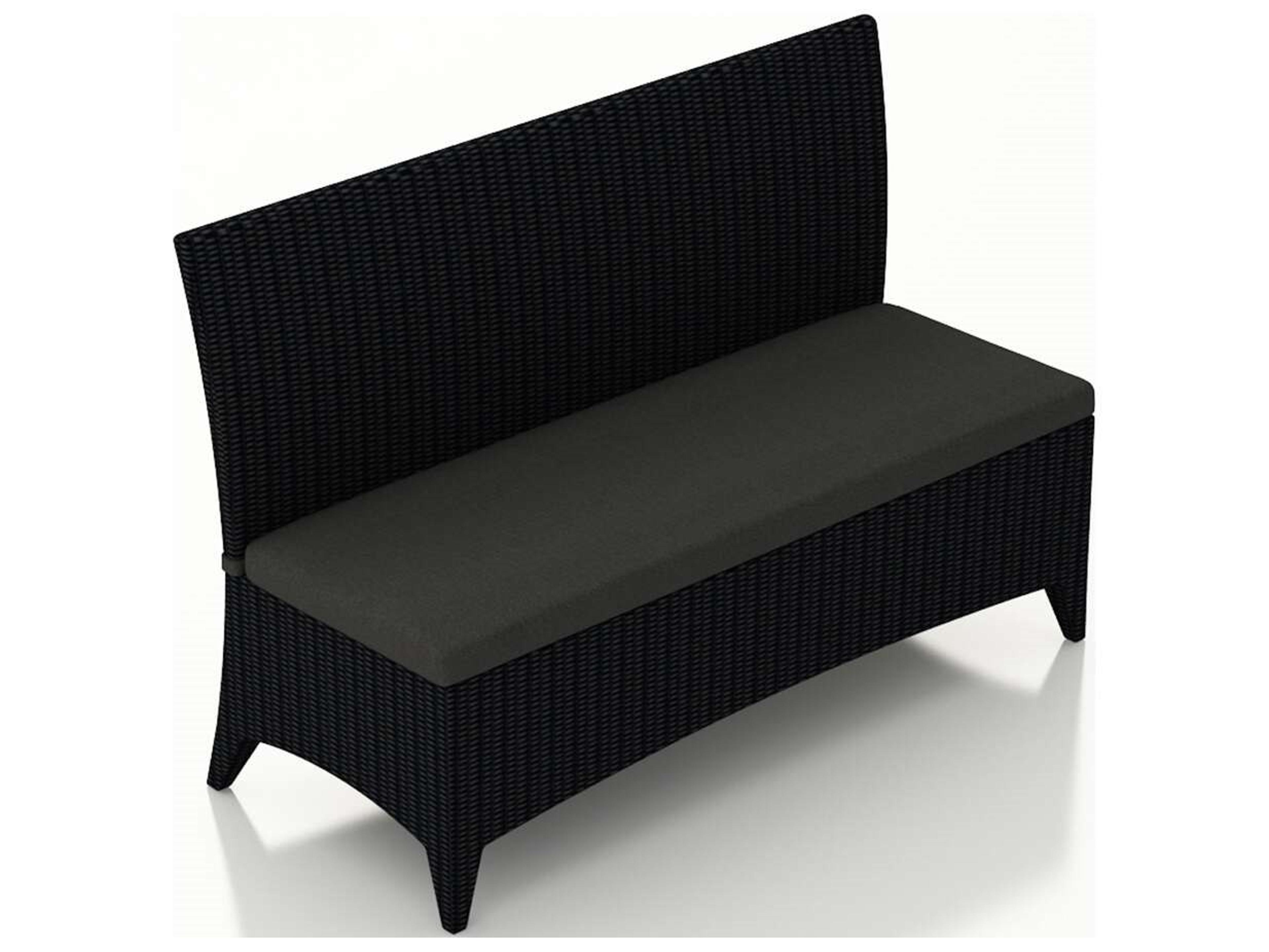 Harmonia Living Arbor Wicker 3-Seater Dining Patio Bench