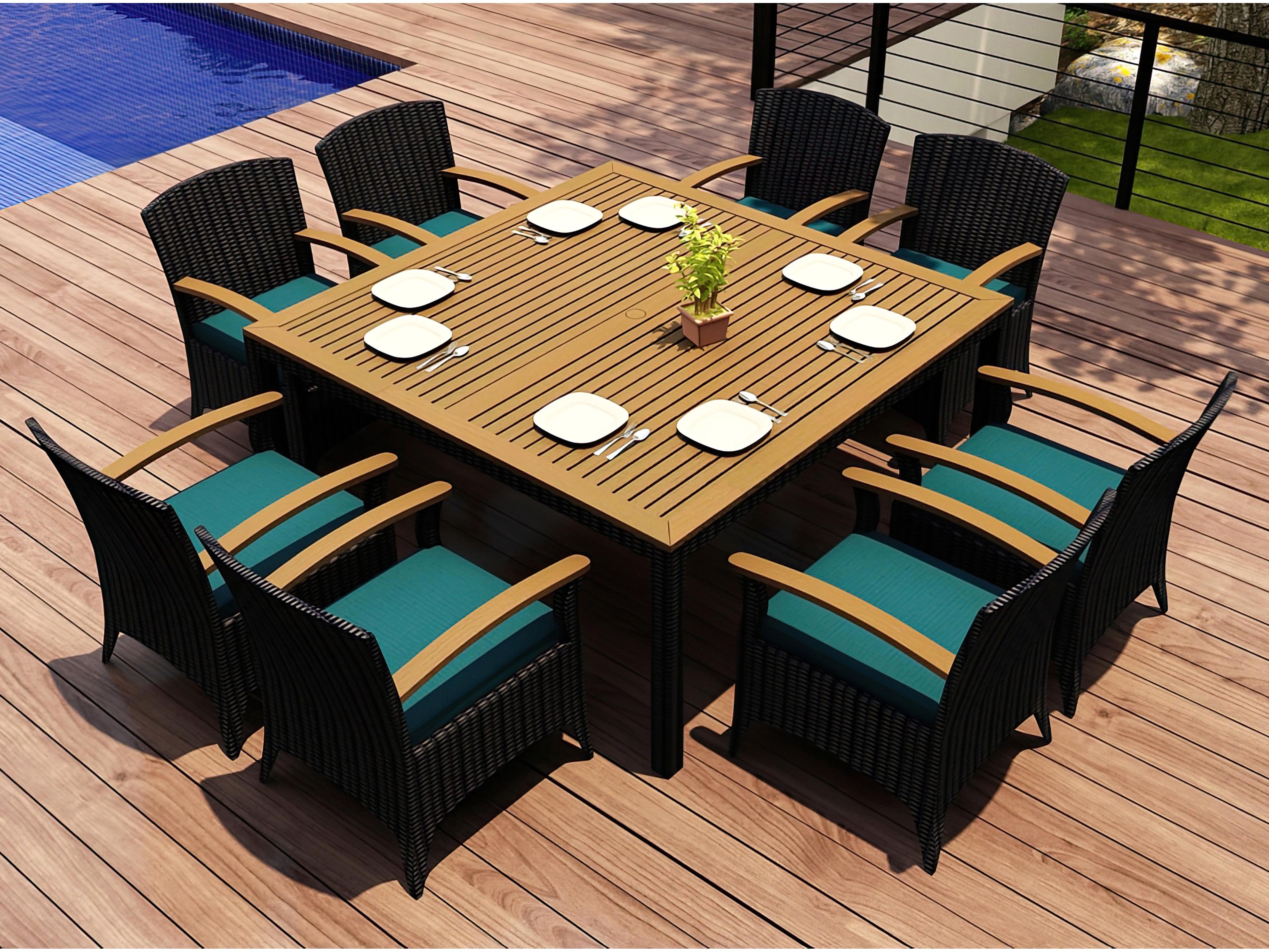 Harmonia Living Arbor Wicker 9 Piece Outdoor Dining Set