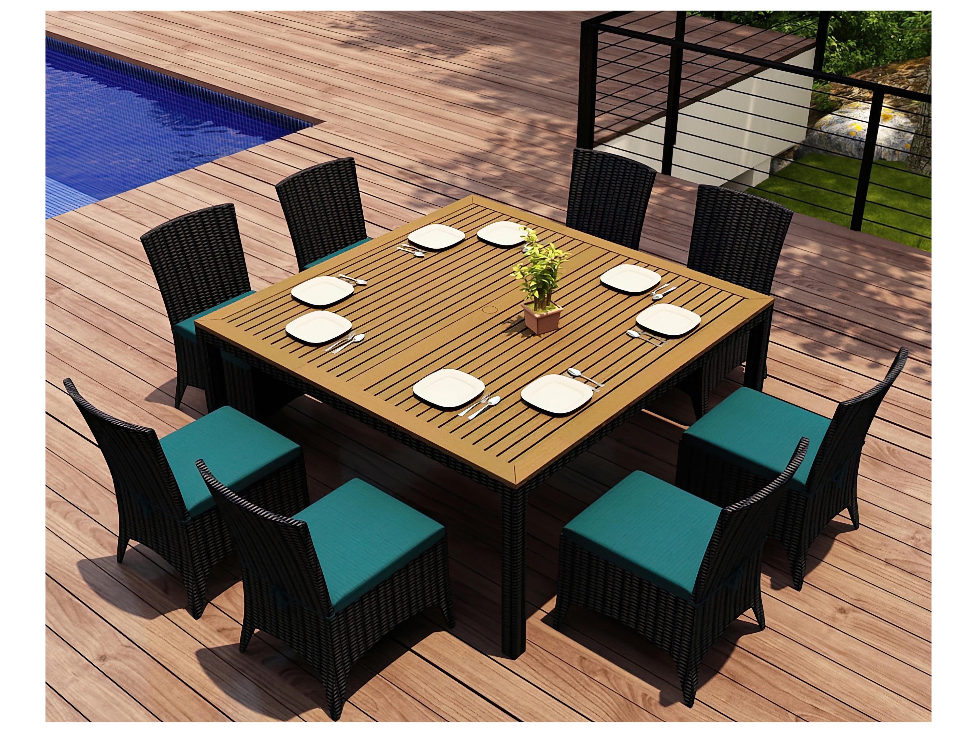 Harmonia Living Arbor Wicker 9 Piece Patio Dining Set