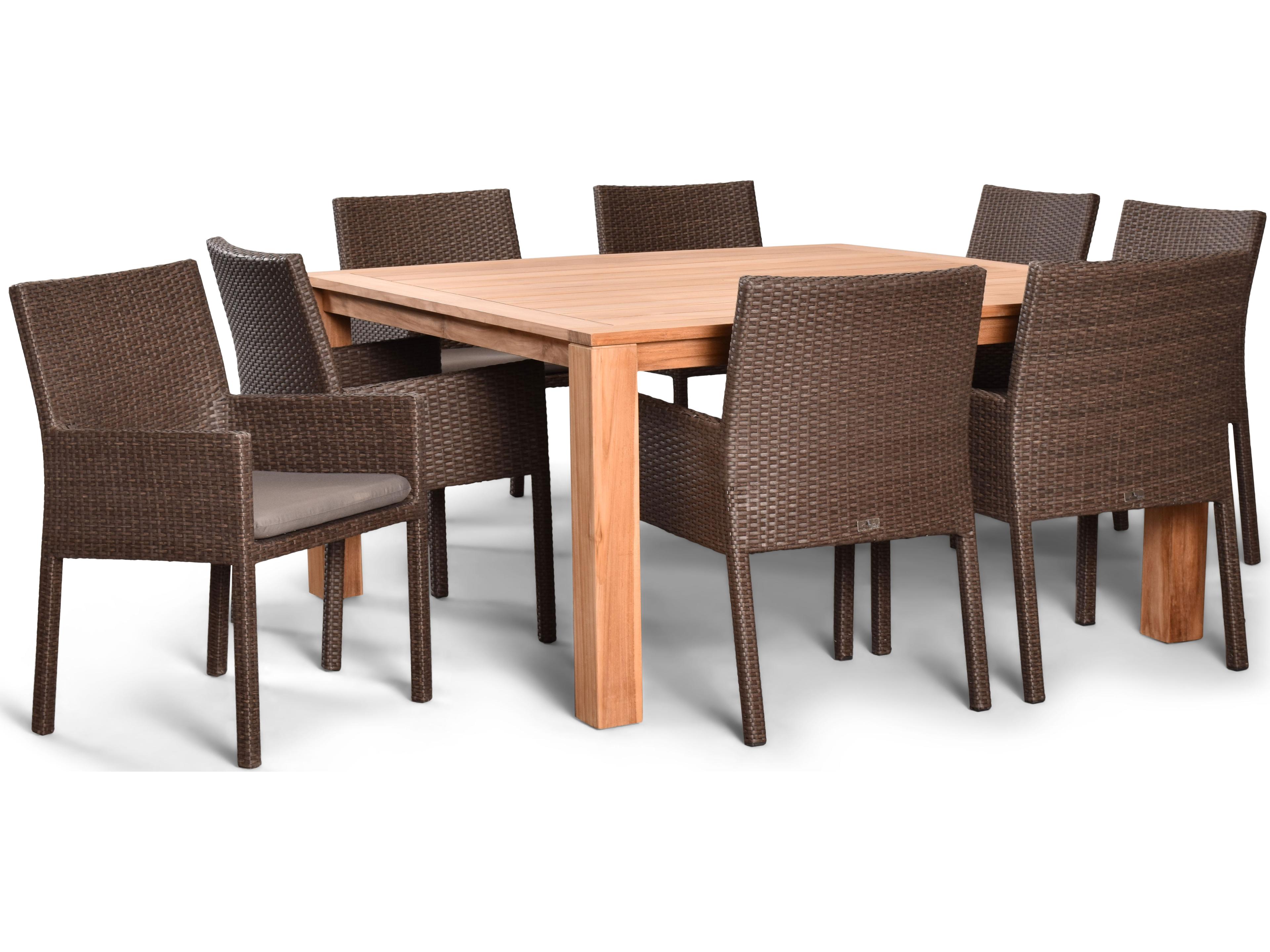 Harmonia Living Arden Wicker 9 Piece Patio Dining Set