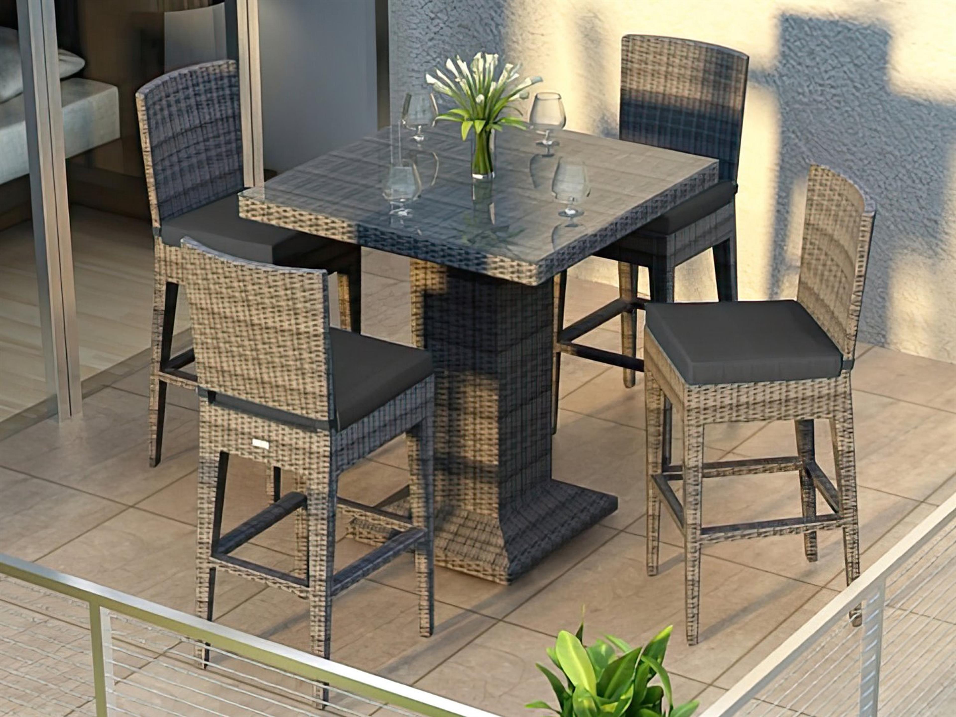 Harmonia Living District Wicker 5 Piece Bar Set