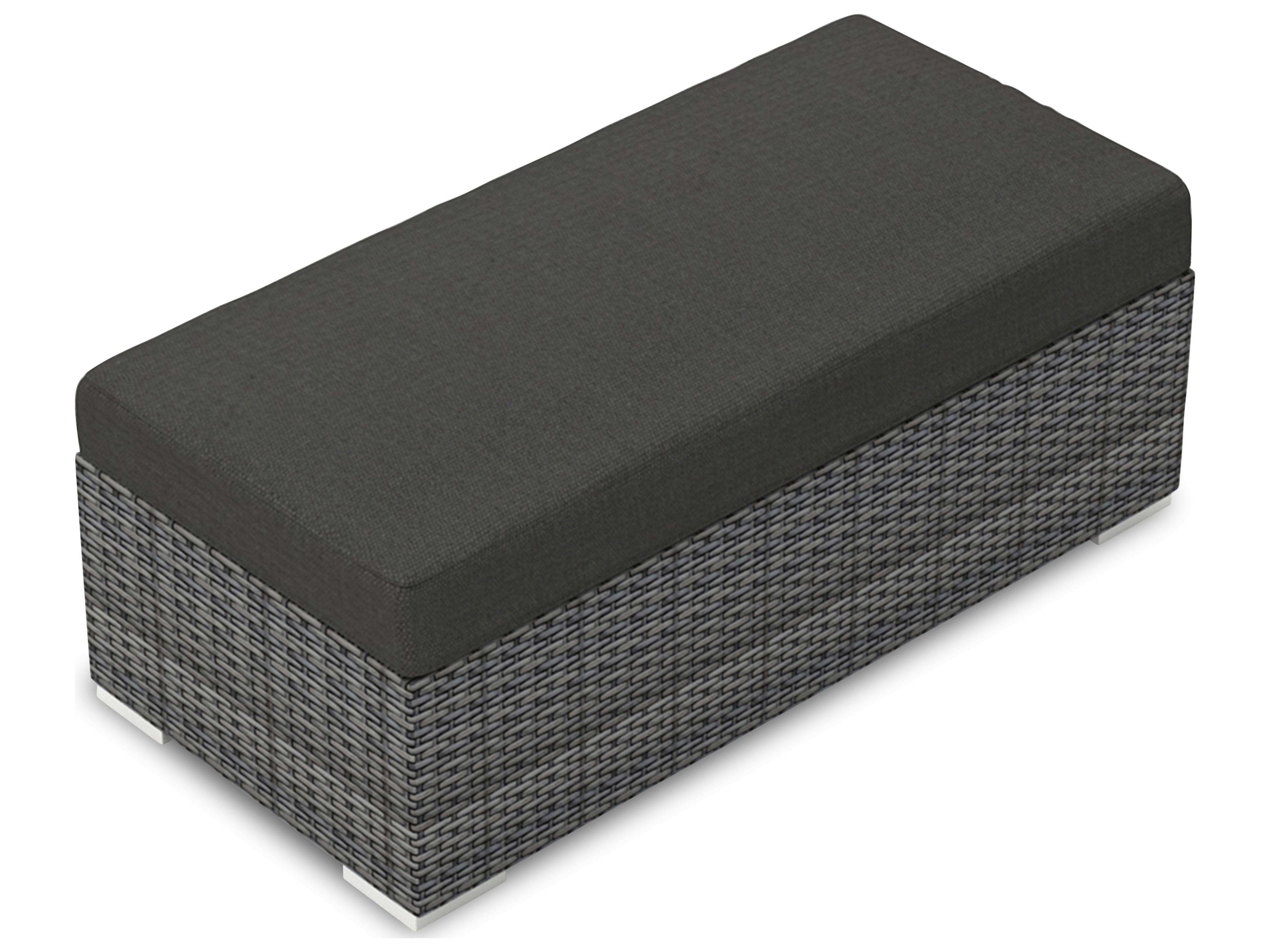 Harmonia Living District Wicker Double Outdoor Patio Ottoman