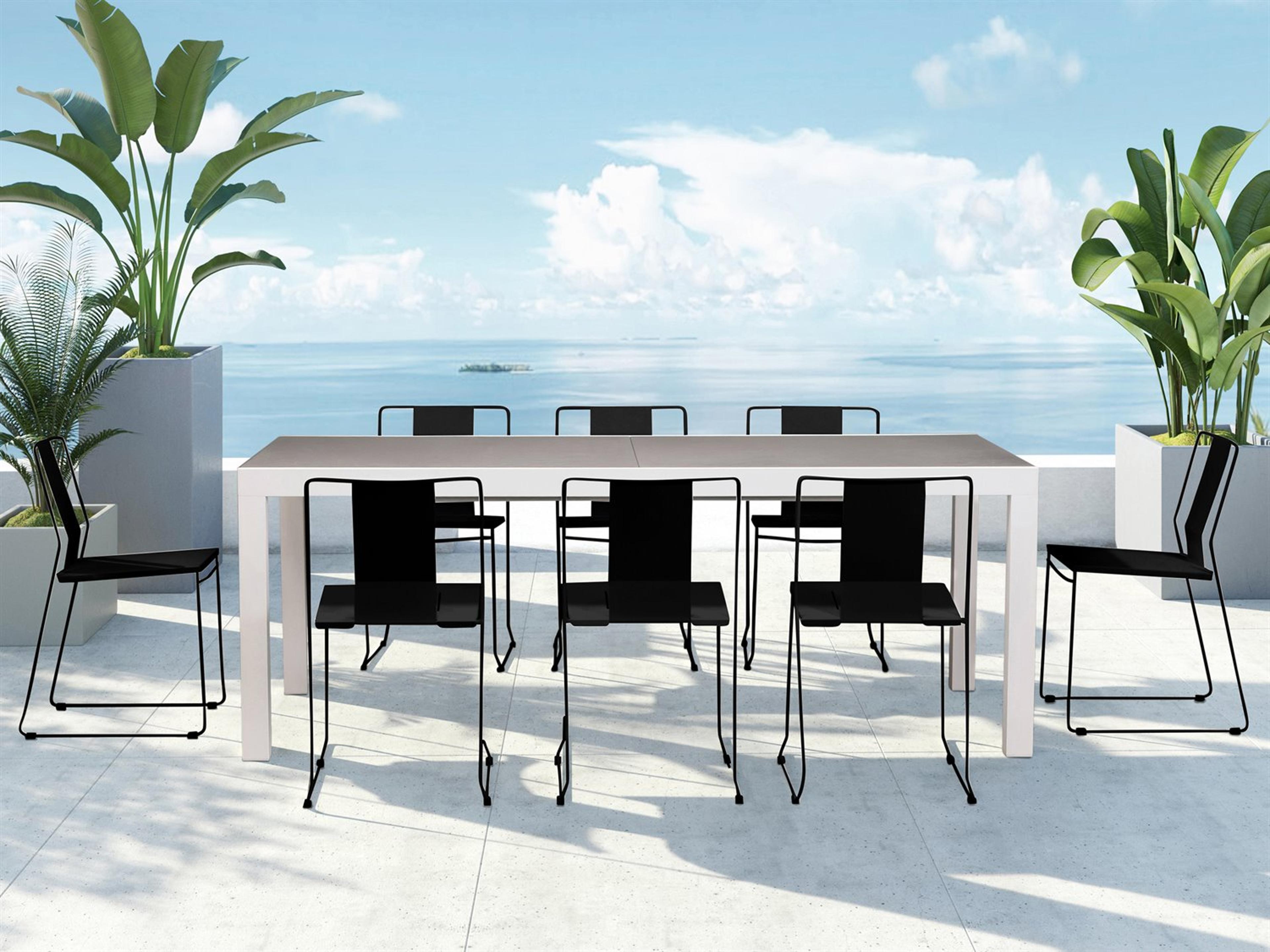 Harmonia Living Frank Steel 9 Piece Extendable Outdoor Patio Dining Set