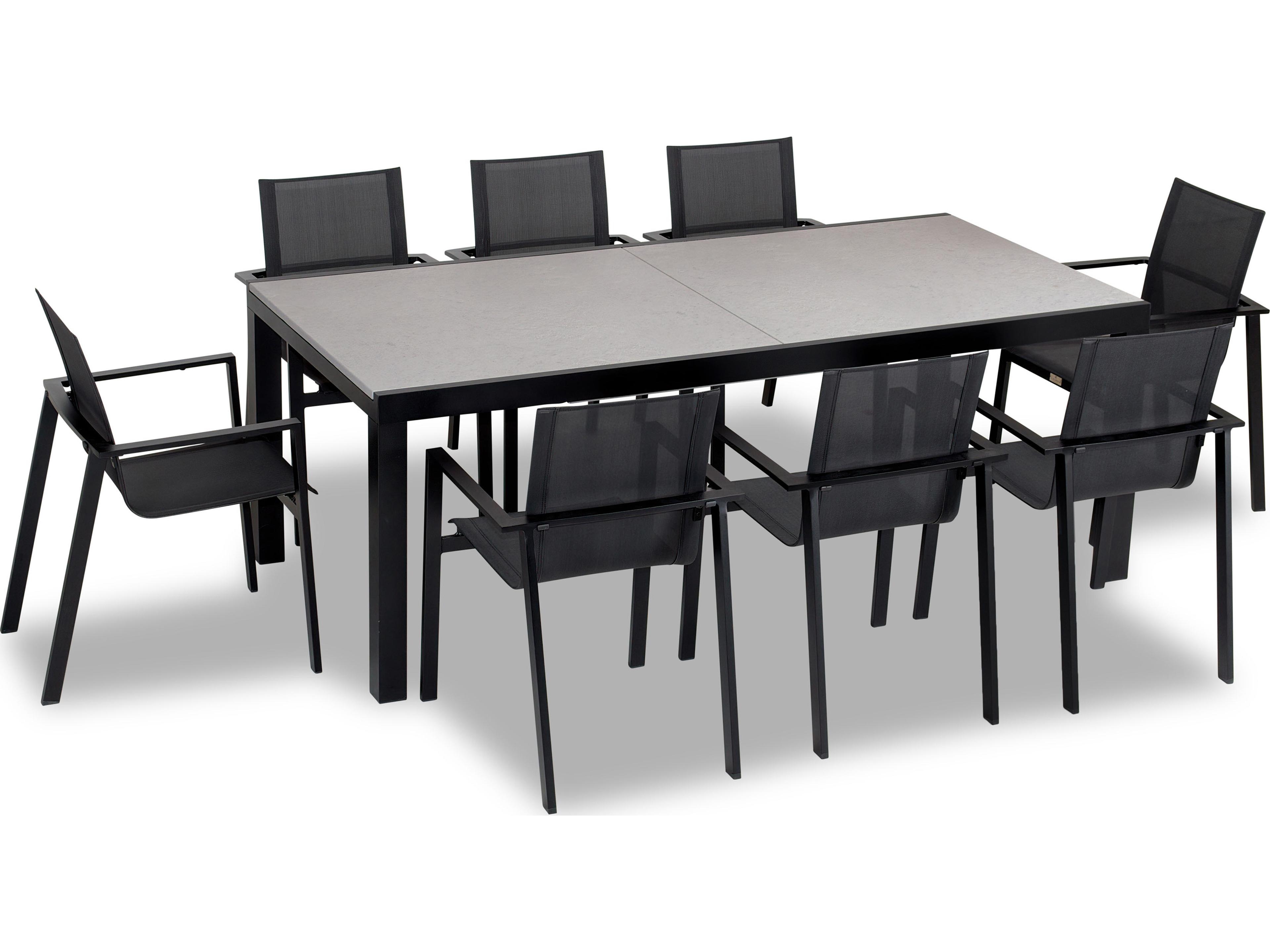 Harmonia Living Lift Aluminum Sling 9 Piece Patio Dining Set