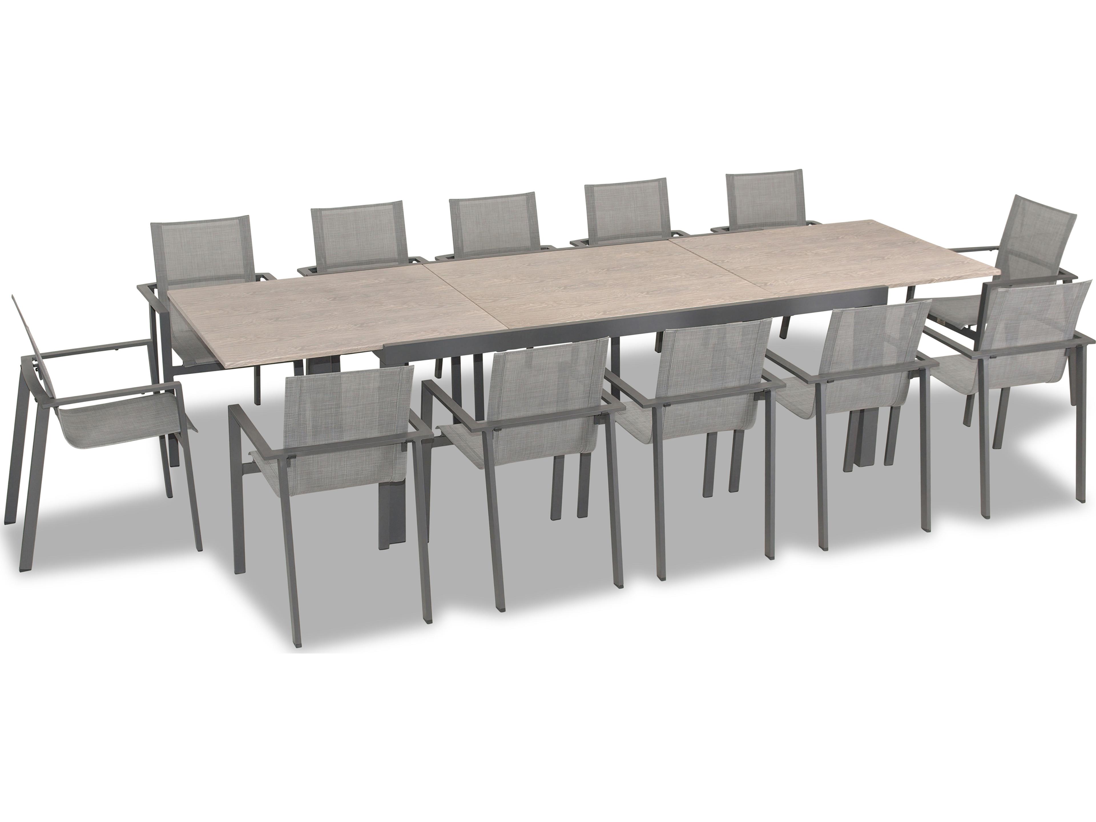 Lift Aluminum Sling 13 Piece Extendable Outdoor Patio Dining Set