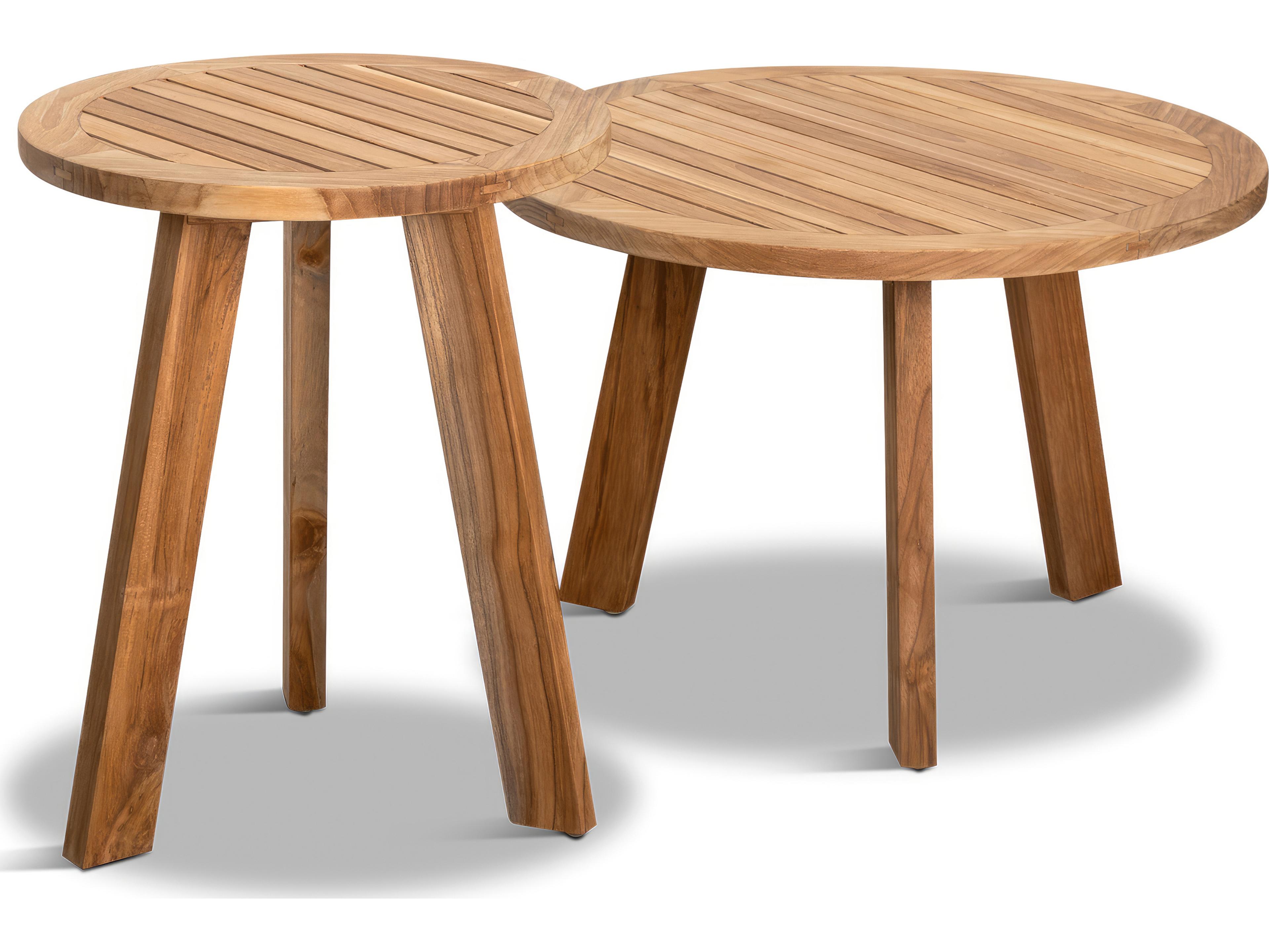 Harmonia Living Link Teak 2 Piece End table Set