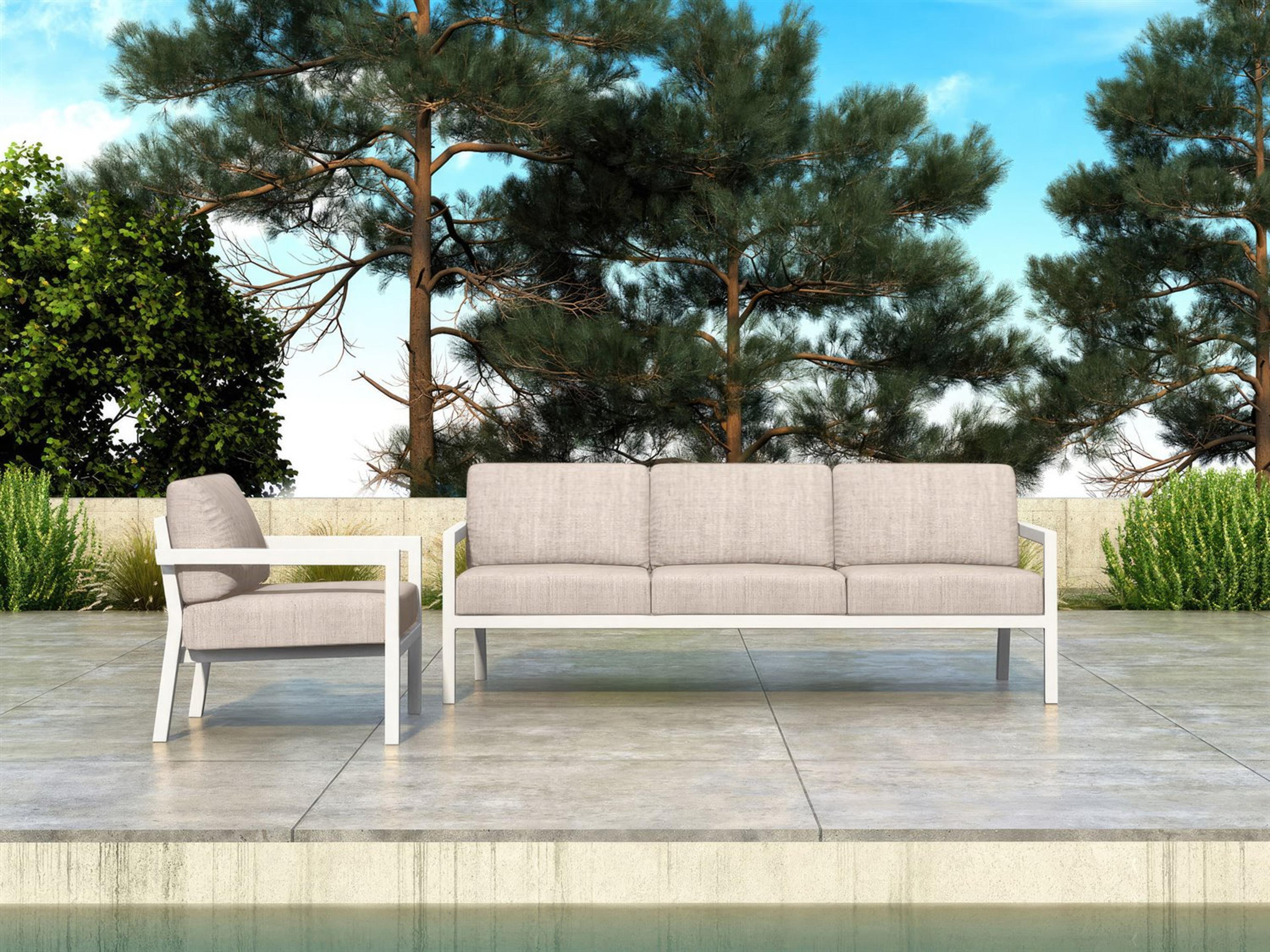 Harmonia Living Pacifica Aluminum Black 2 Piece Patio Lounge Set