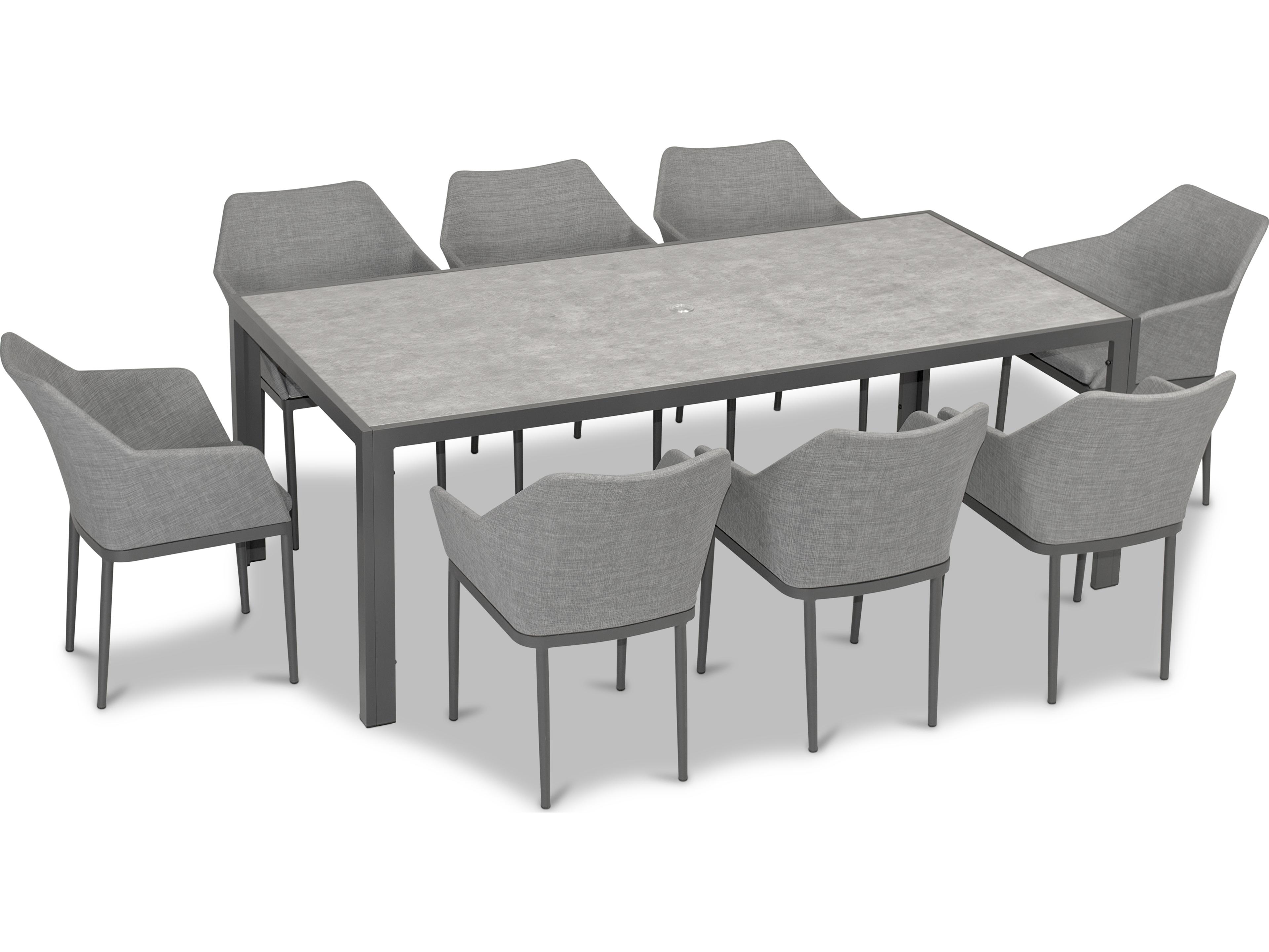 Harmonia Living Tailor Aluminum 9 Piece Patio Dining Set