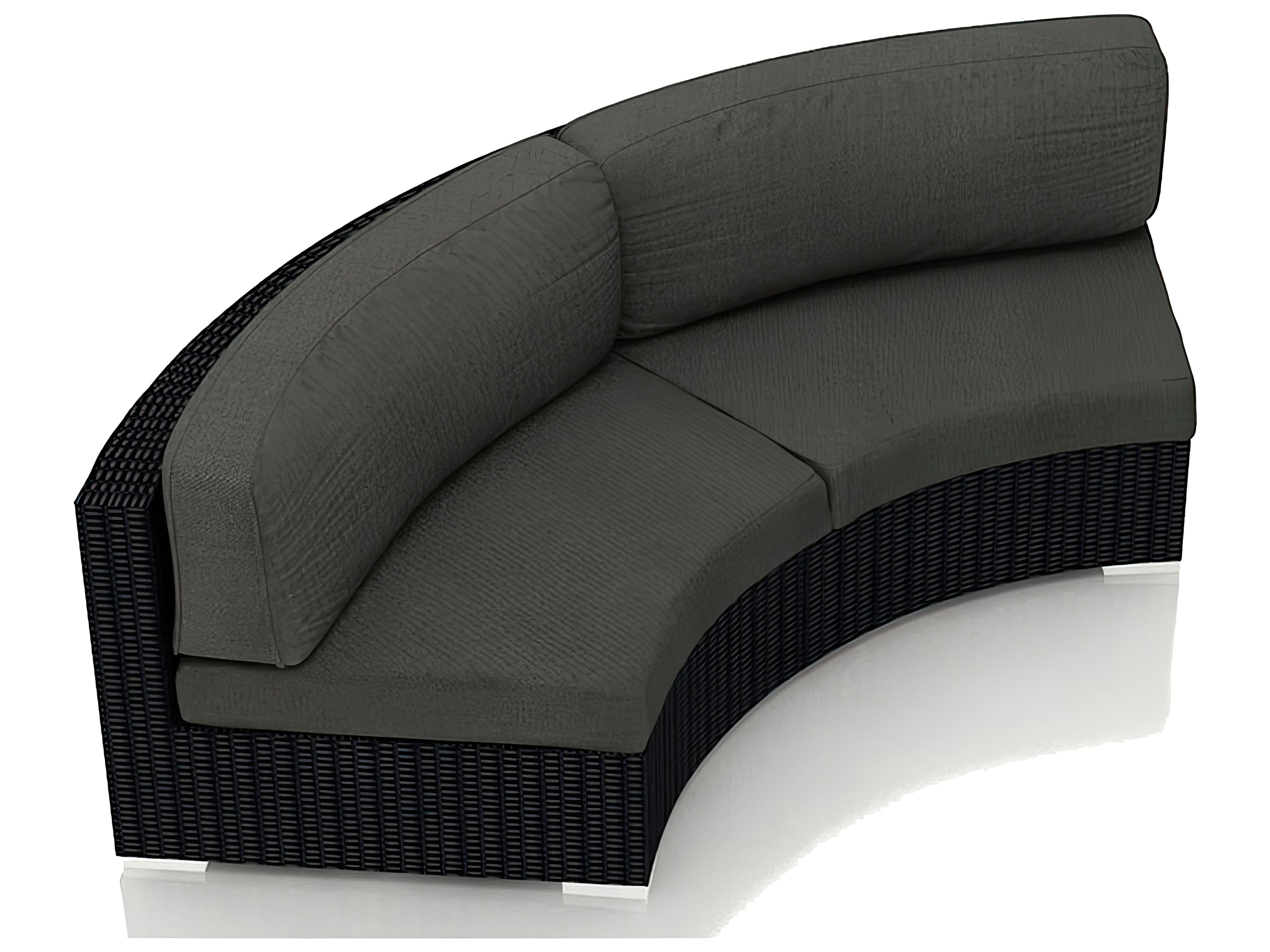 Urbana Wicker Curve Patio Loveseat