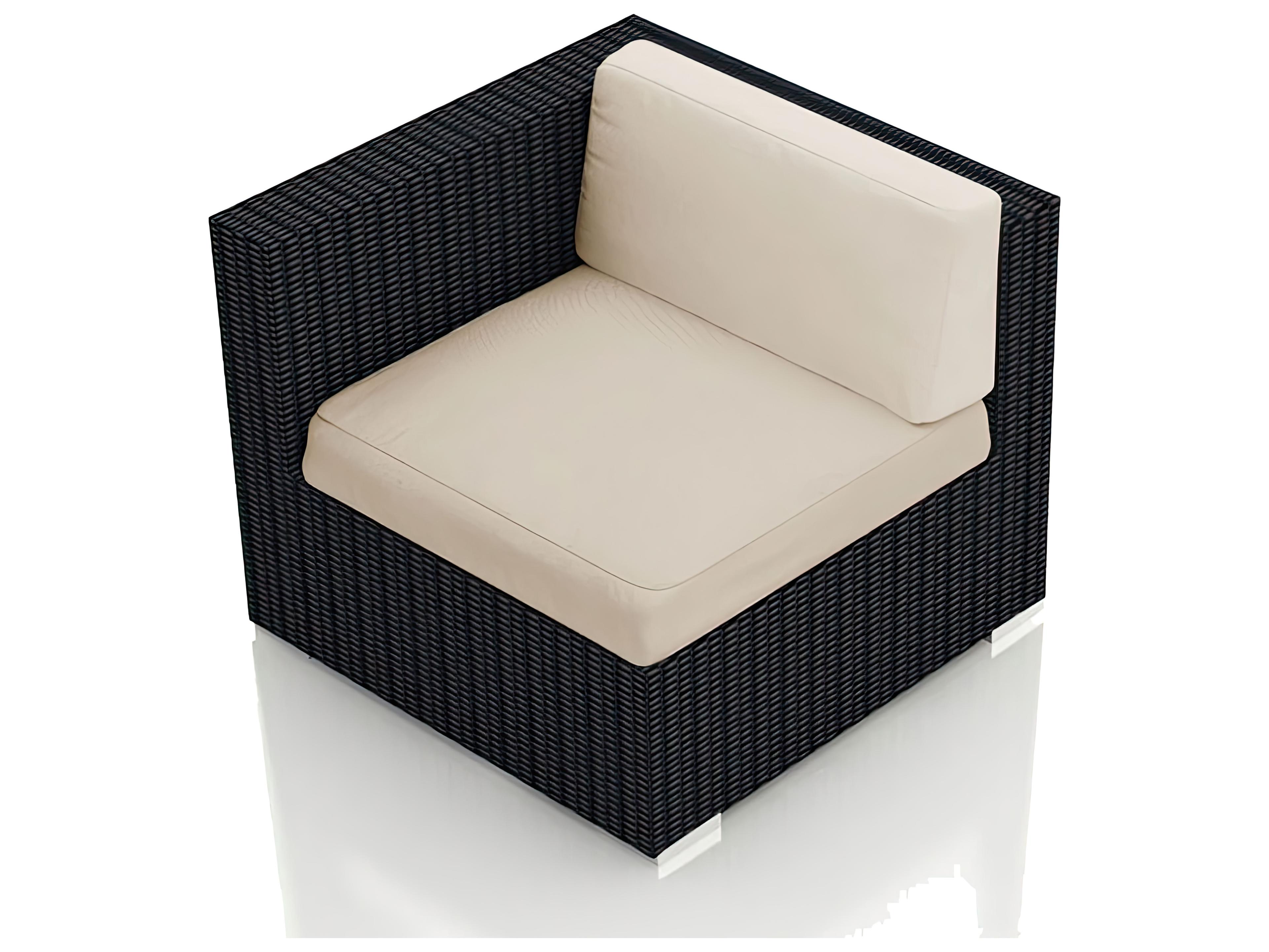 Urbana Wicker Left Arm Section Patio Lounge Chair