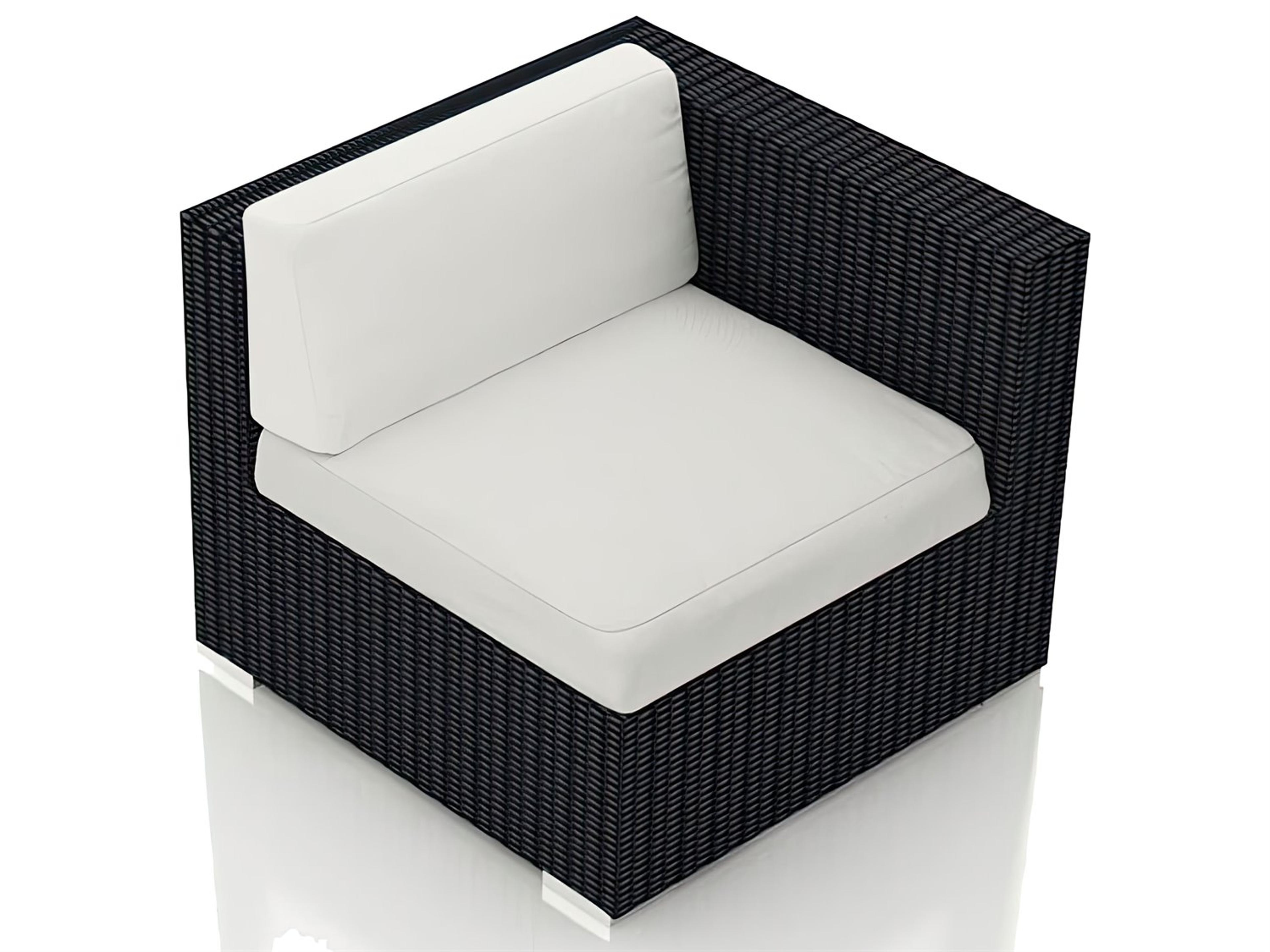 Urbana Wicker Right Arm Section Outdoor Patio Lounge Chair