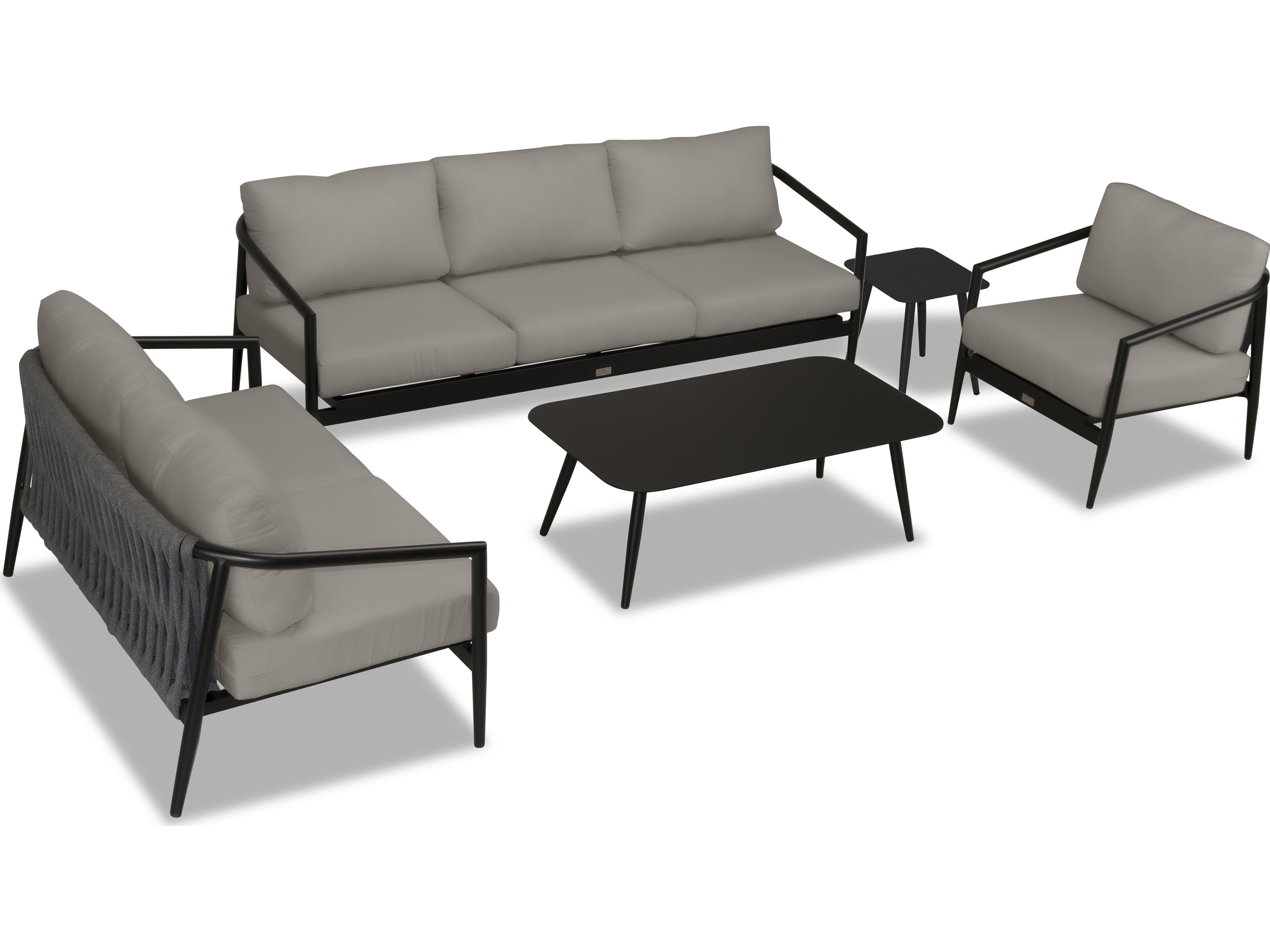 Harmonia Living Olio Aluminum 5 Piece Outdoor Patio Lounge Set