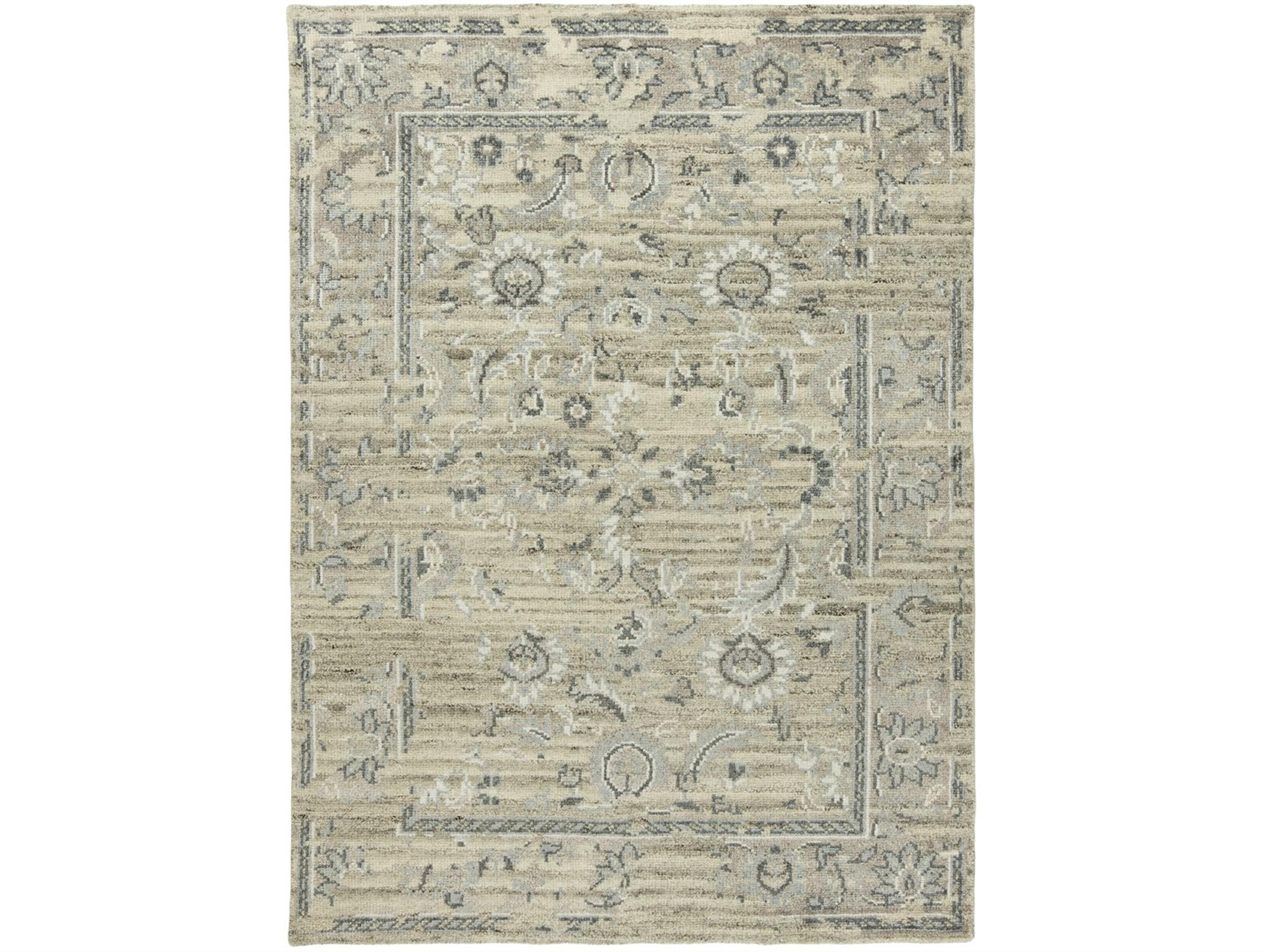 Harounian Rugs Antique Natural Natural - Blue Area Rug