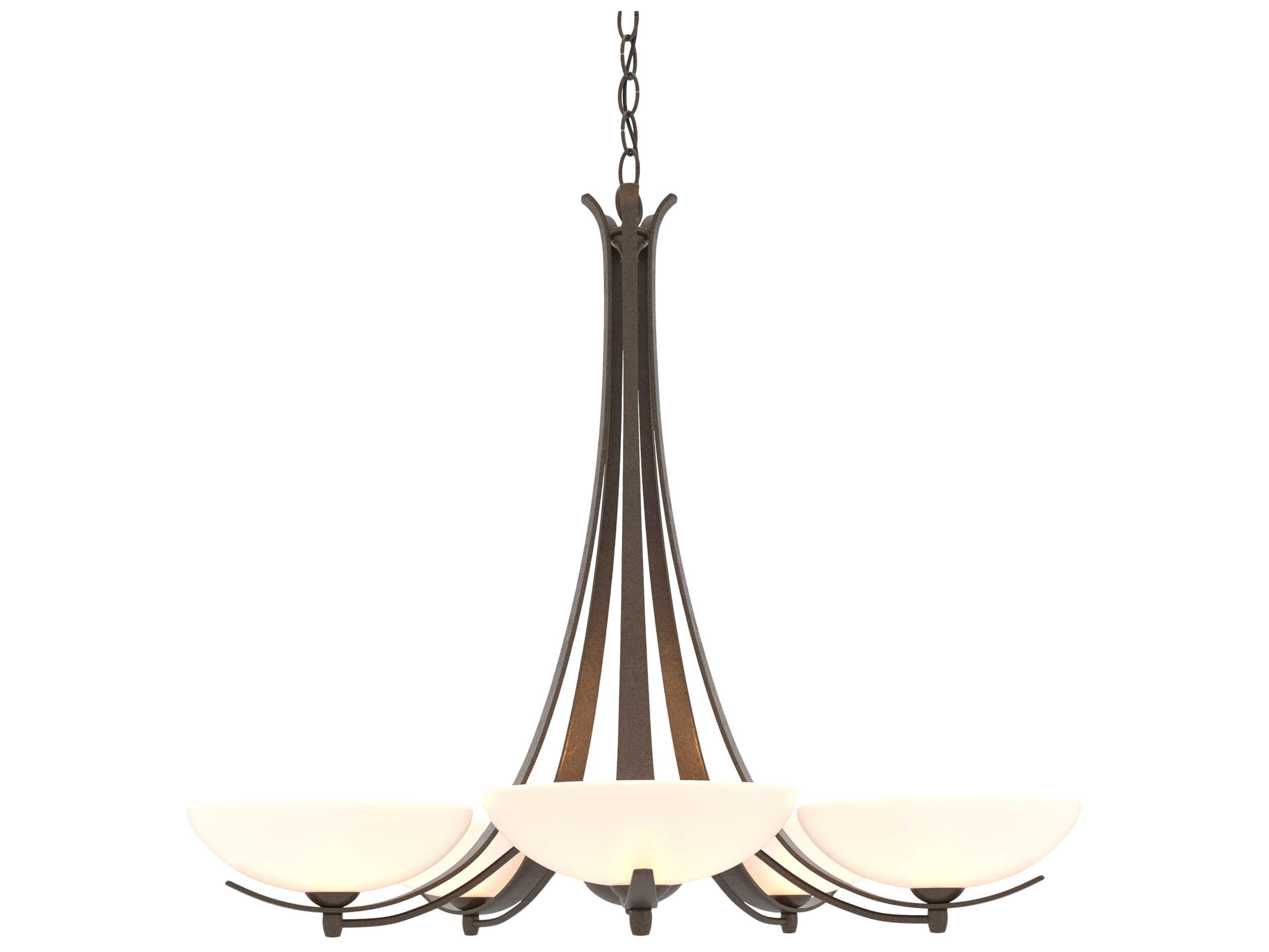 Hubbardton Forge Aegis 5-Light Glass Bowl Chandelier