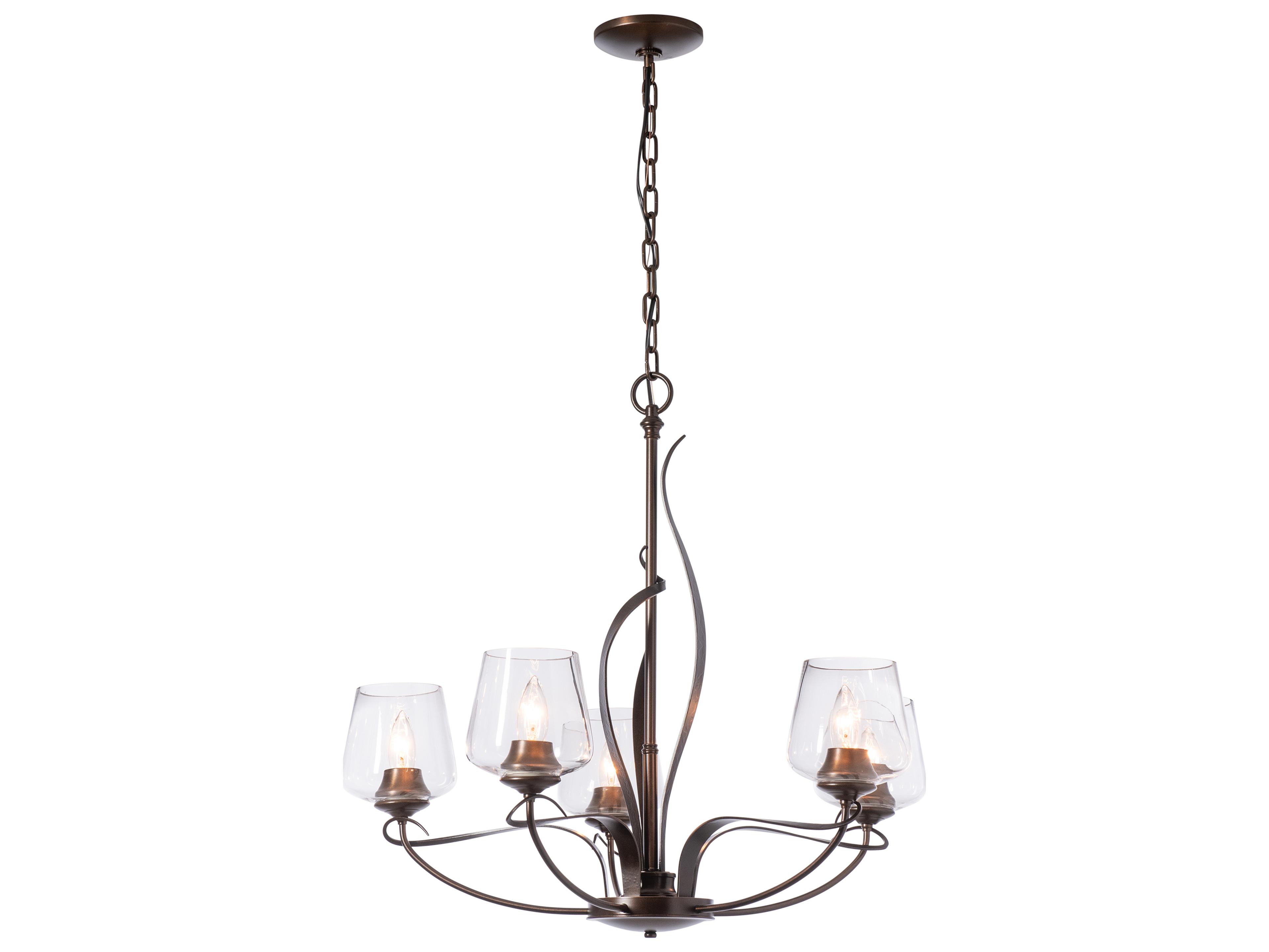 Hubbardton Forge Flora 5-Light Glass Chandelier