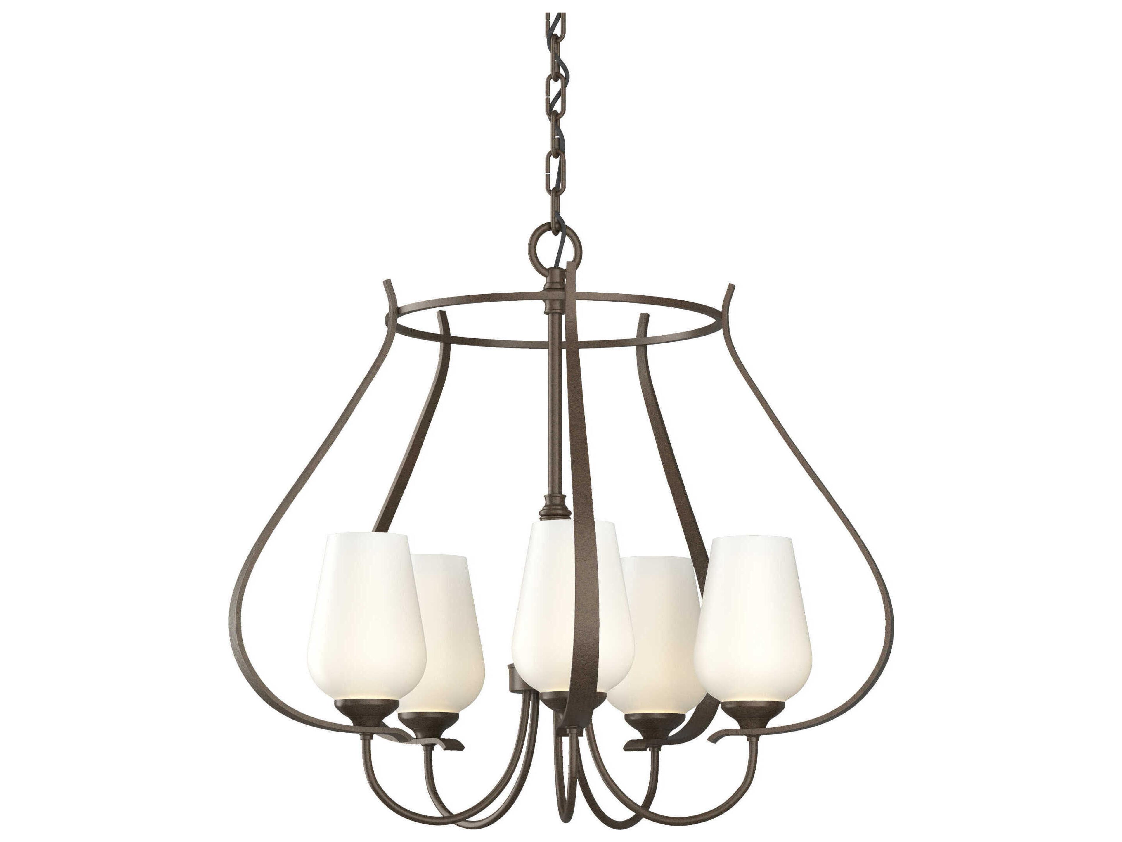 Hubbardton Forge Flora 5-Light Glass Chandelier