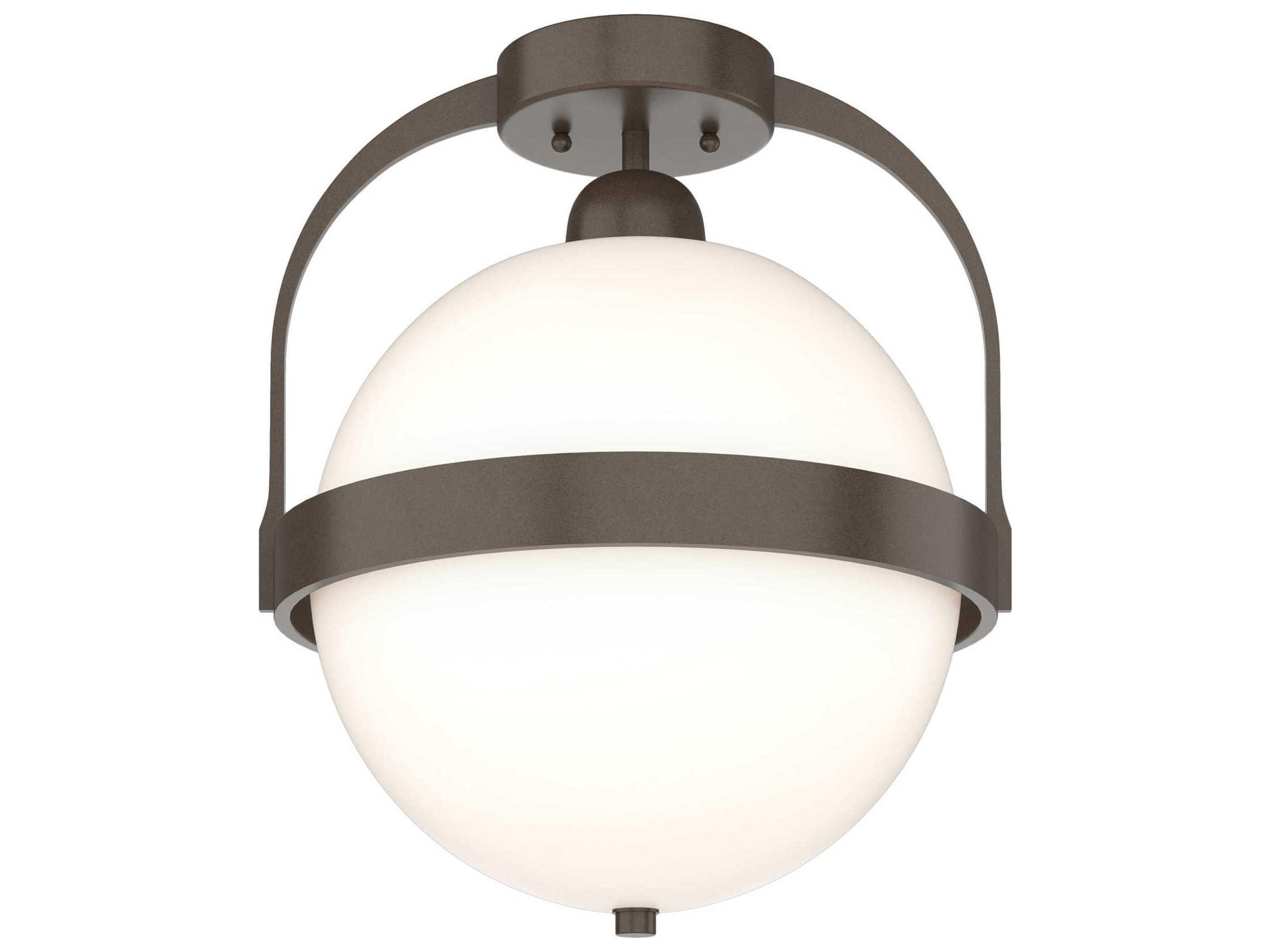 Hubbardton Forge Atlas 1-Light Glass Globe Semi Flush Mount