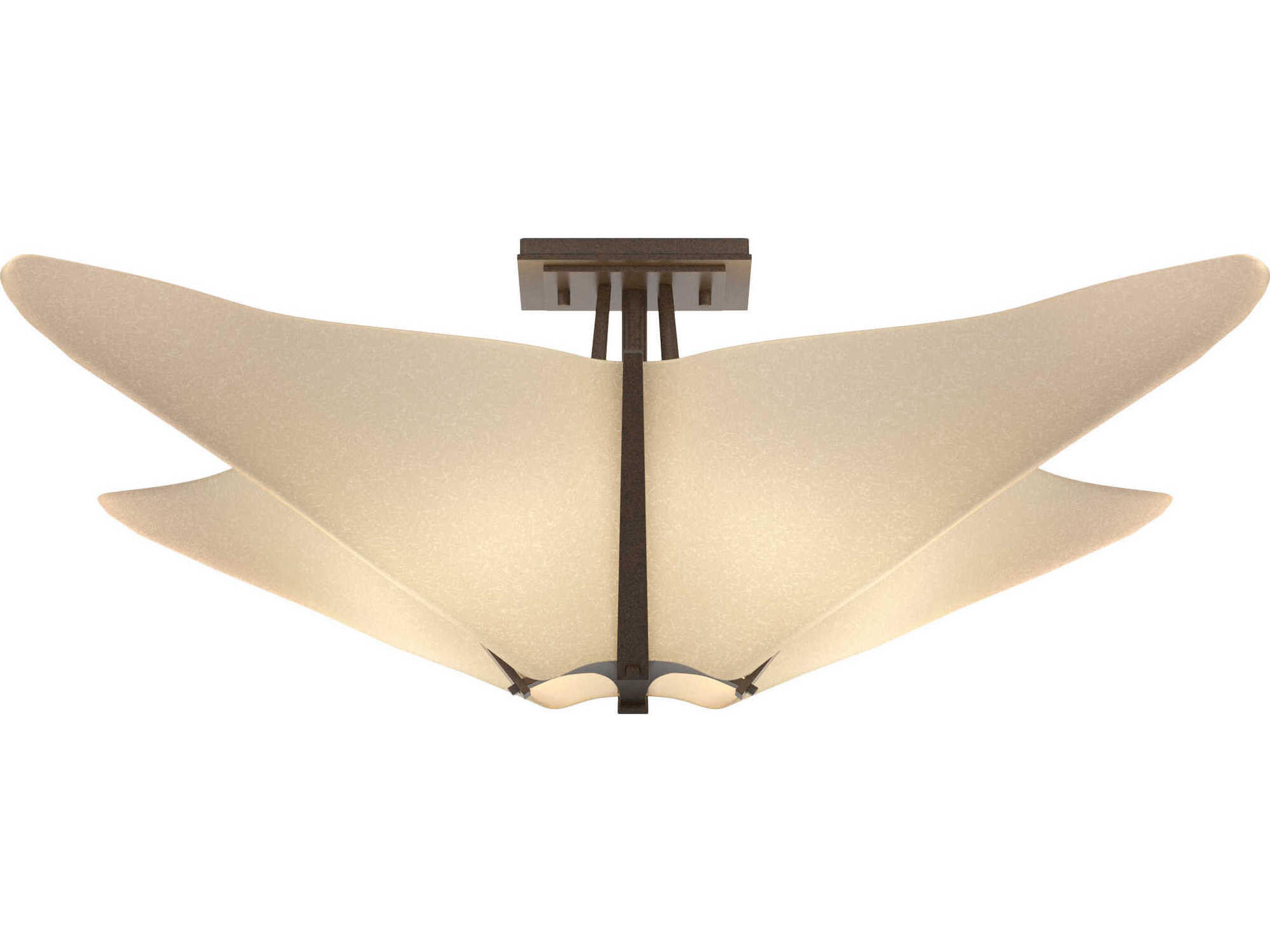 Hubbardton Forge Kirigami 4-Light Geometric Semi Flush Mount