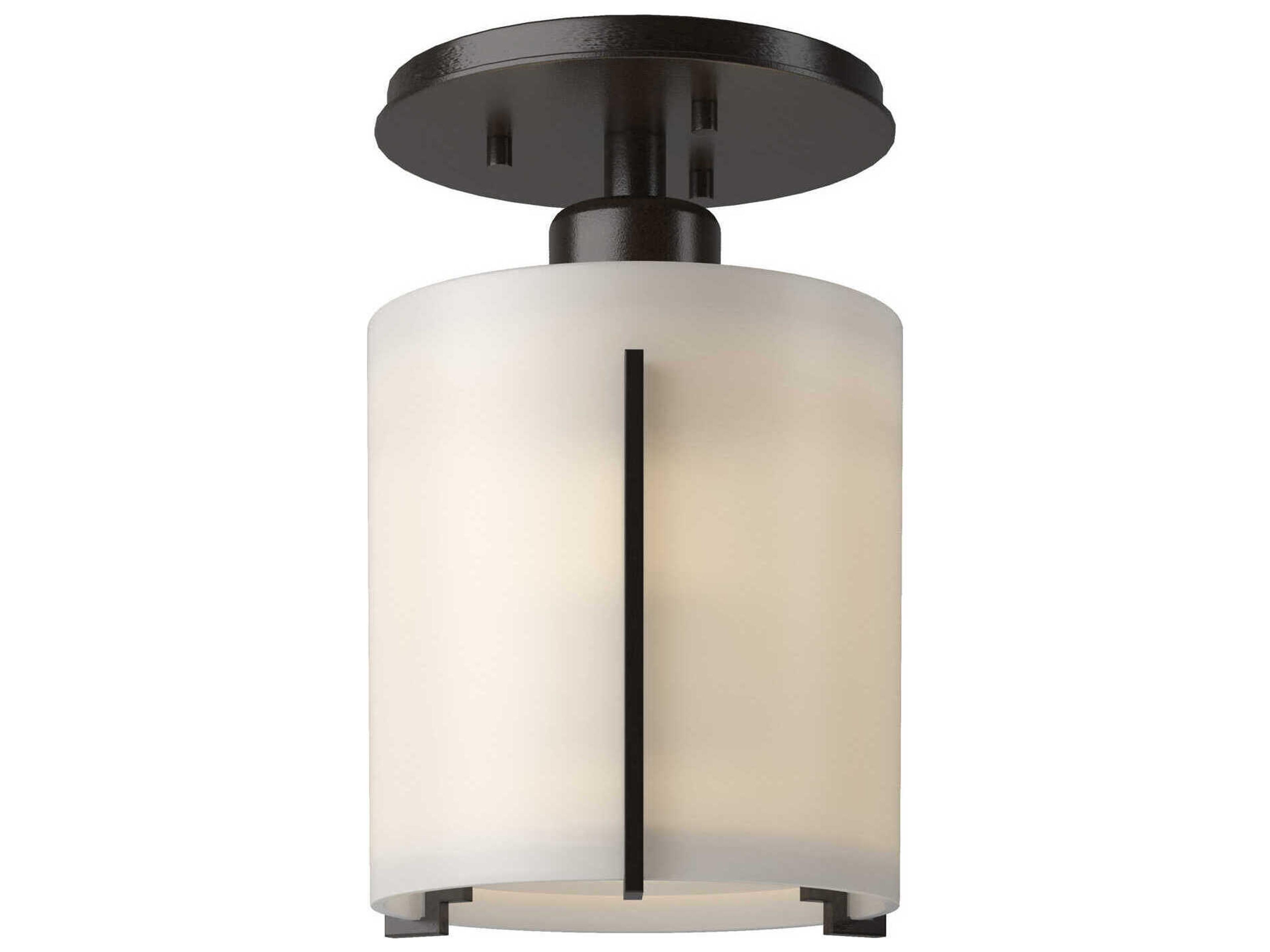Hubbardton Forge Exos 1-Light Glass Drum Semi Flush Mount