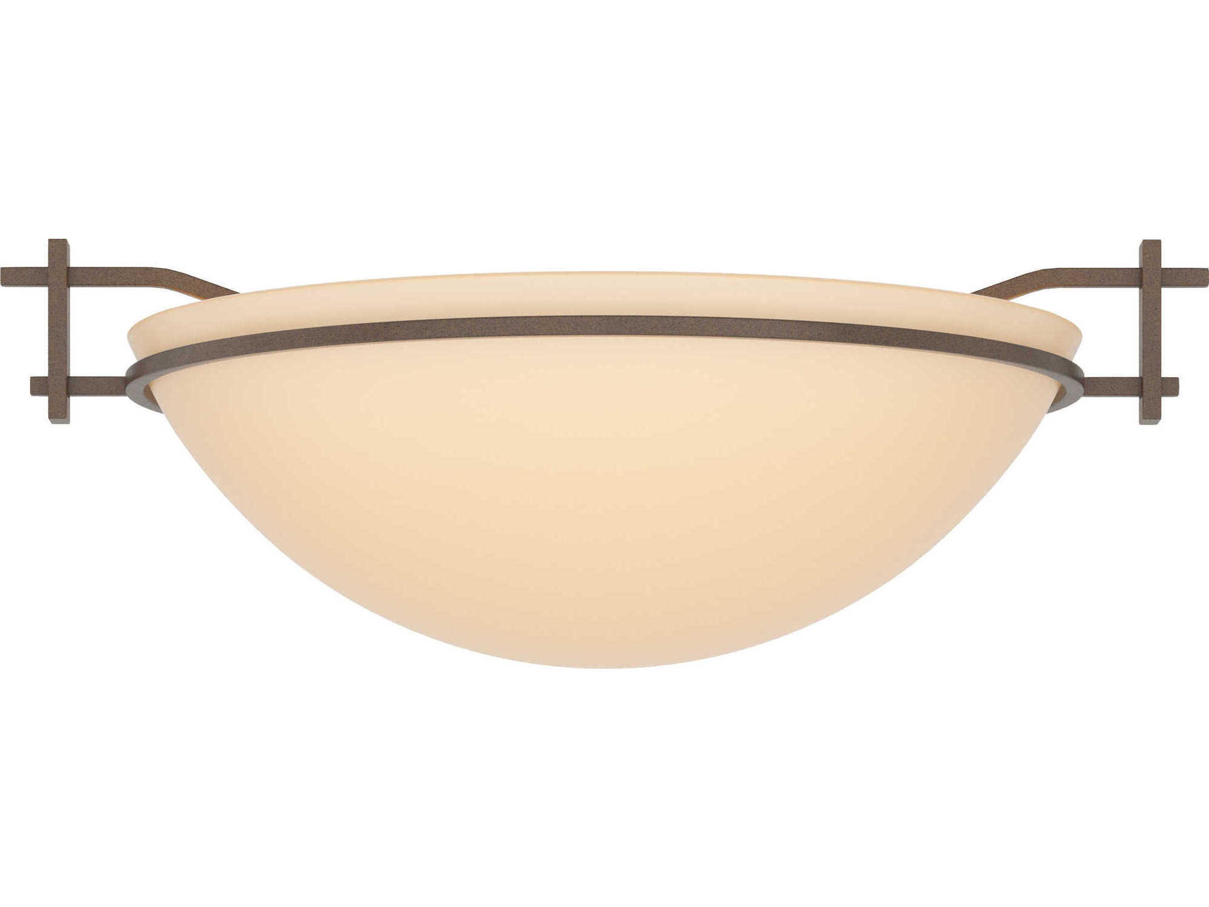 Hubbardton Forge Moonband 1-Light Glass Bowl Flush Mount