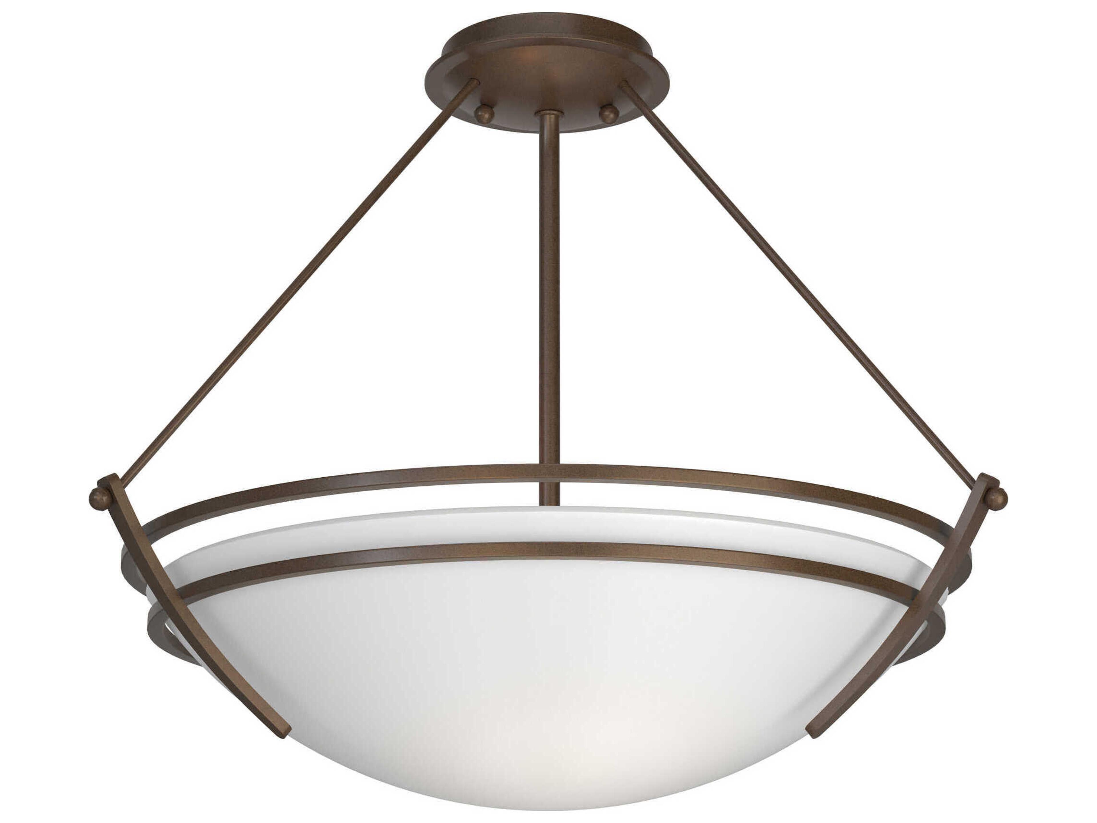 Hubbardton Forge Presidio 3-Light Glass Bowl Semi Flush Mount