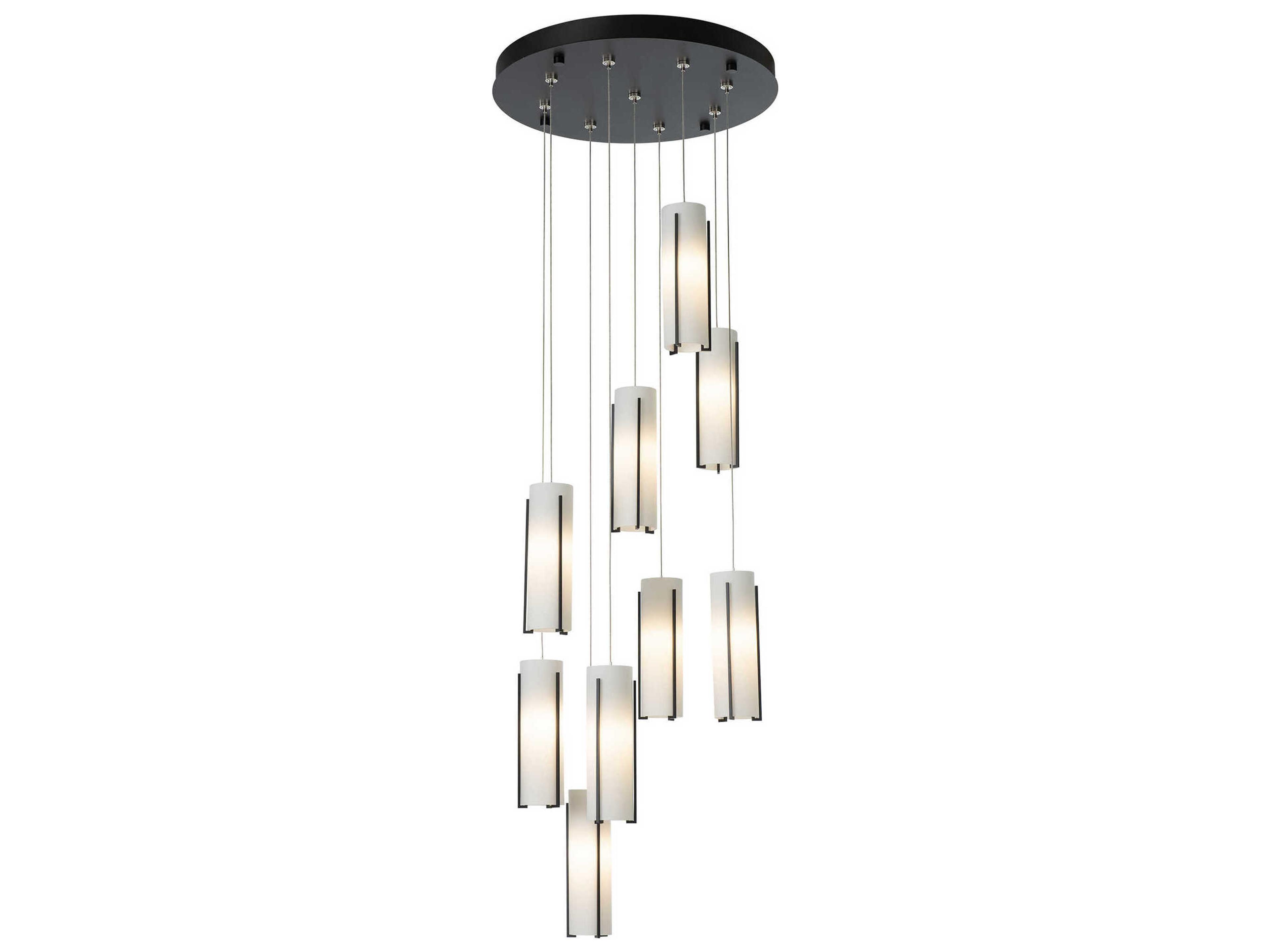 Hubbardton Forge Exos 9-Light Glass Cylinder Pendant