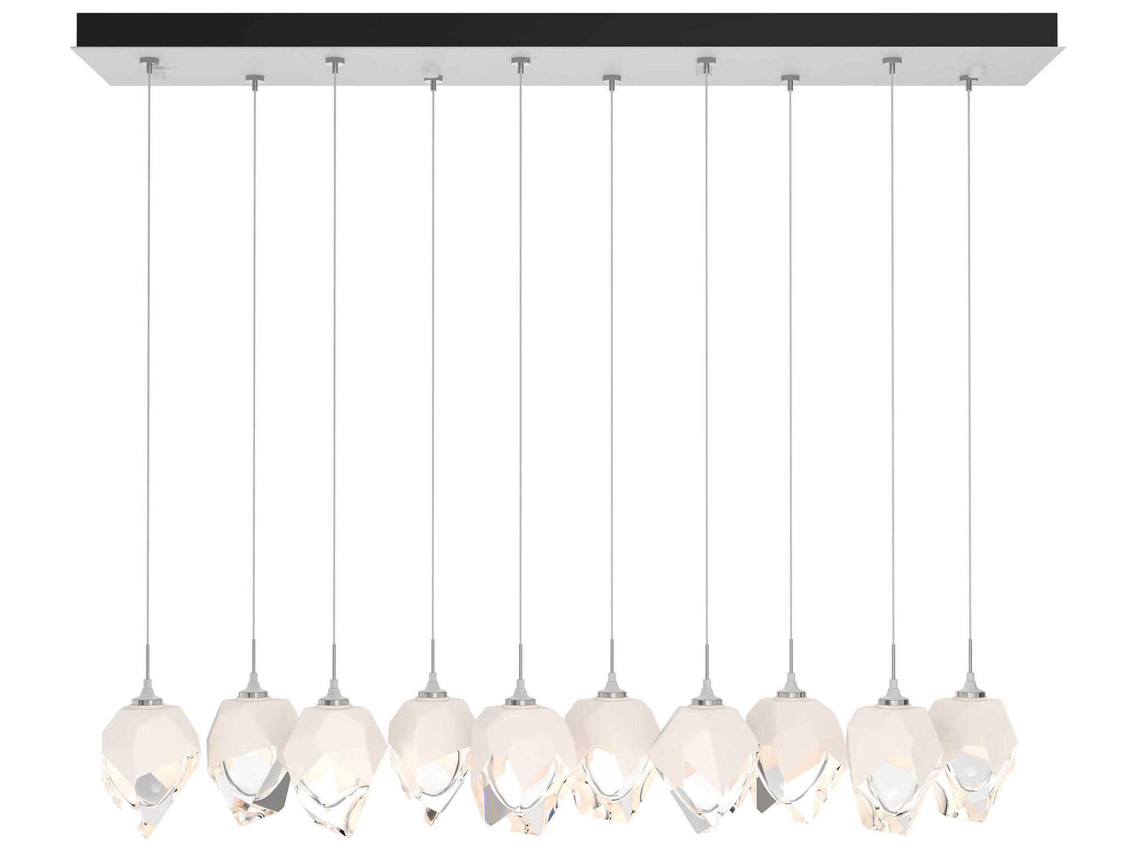 Hubbardton Forge Chrysalis 10-Light Crystal Glass Linear Island Pendant