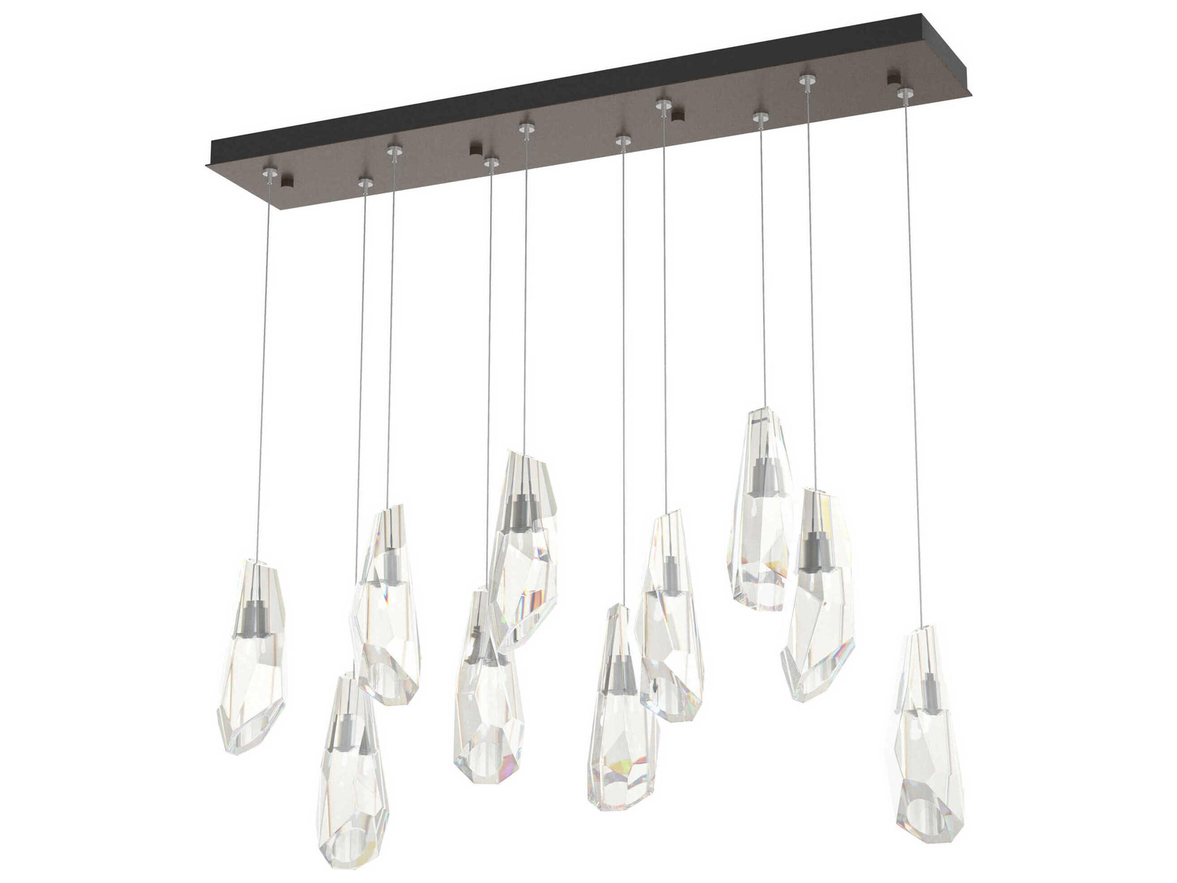 Hubbardton Forge Luma 10-Light Crystal Island Pendant