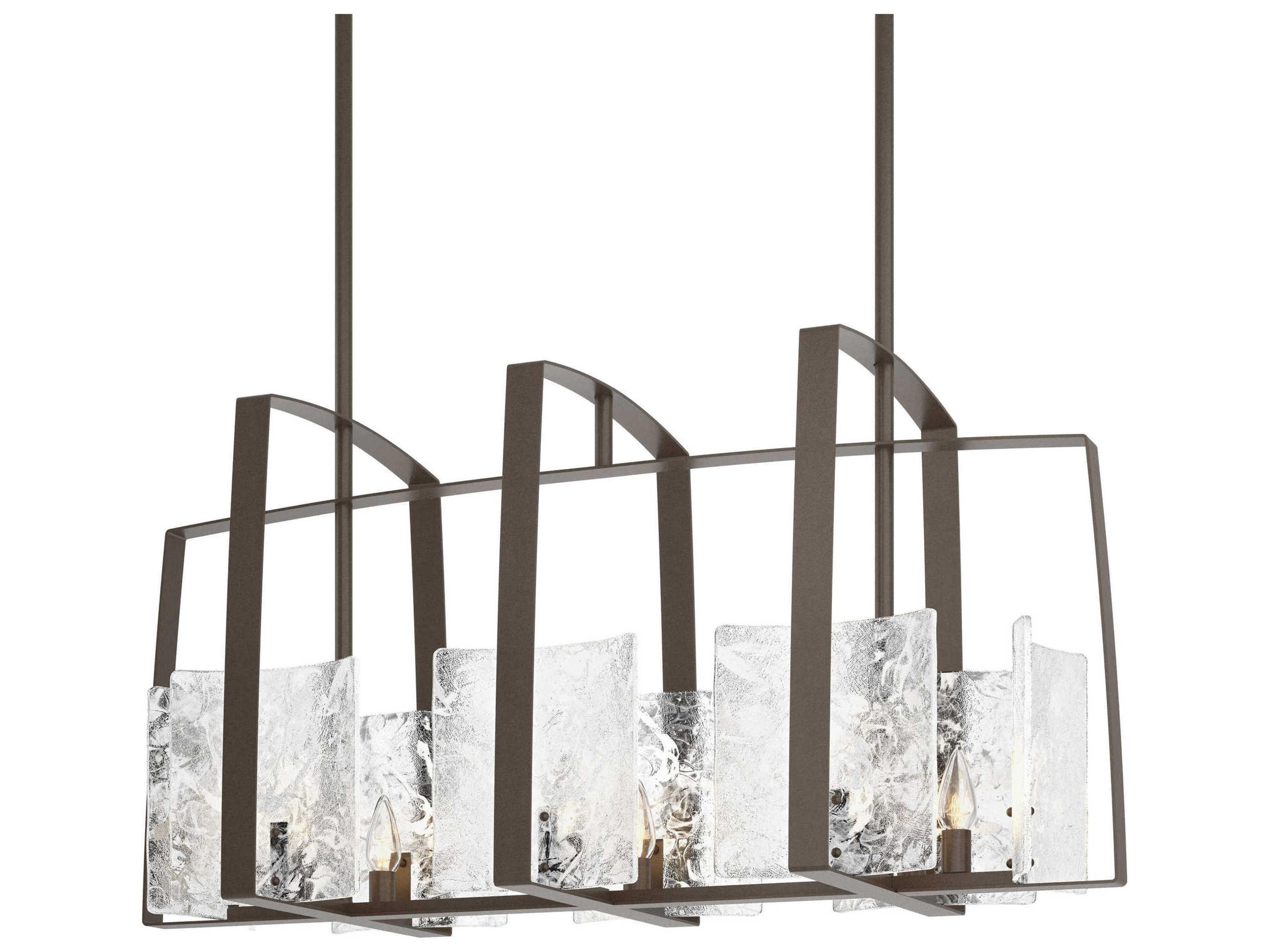Hubbardton Forge Arc 8-Light Glass Linear Island Pendant