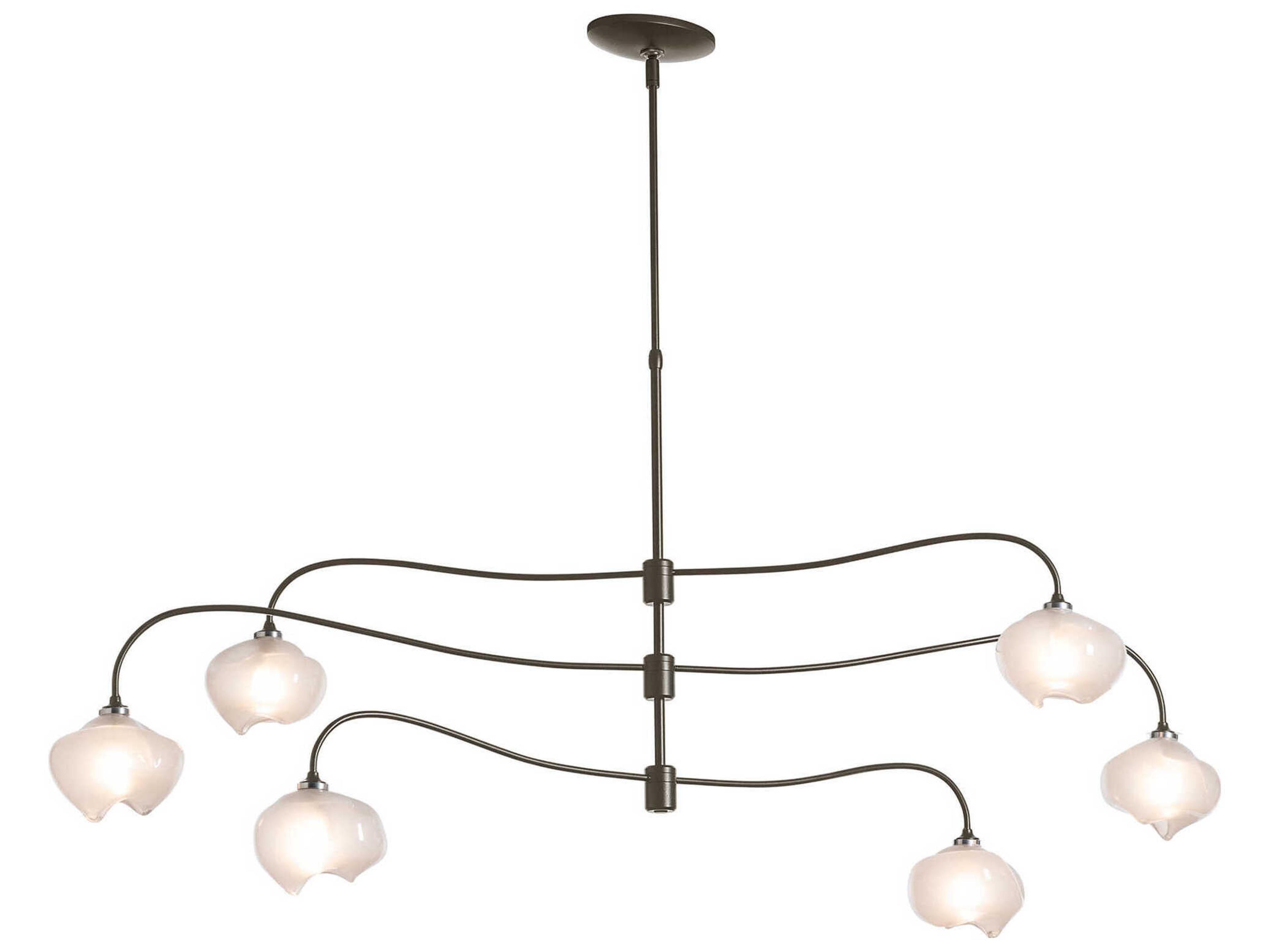 Hubbardton Forge Ume 6-Light Glass Linear Tiered Island Pendant