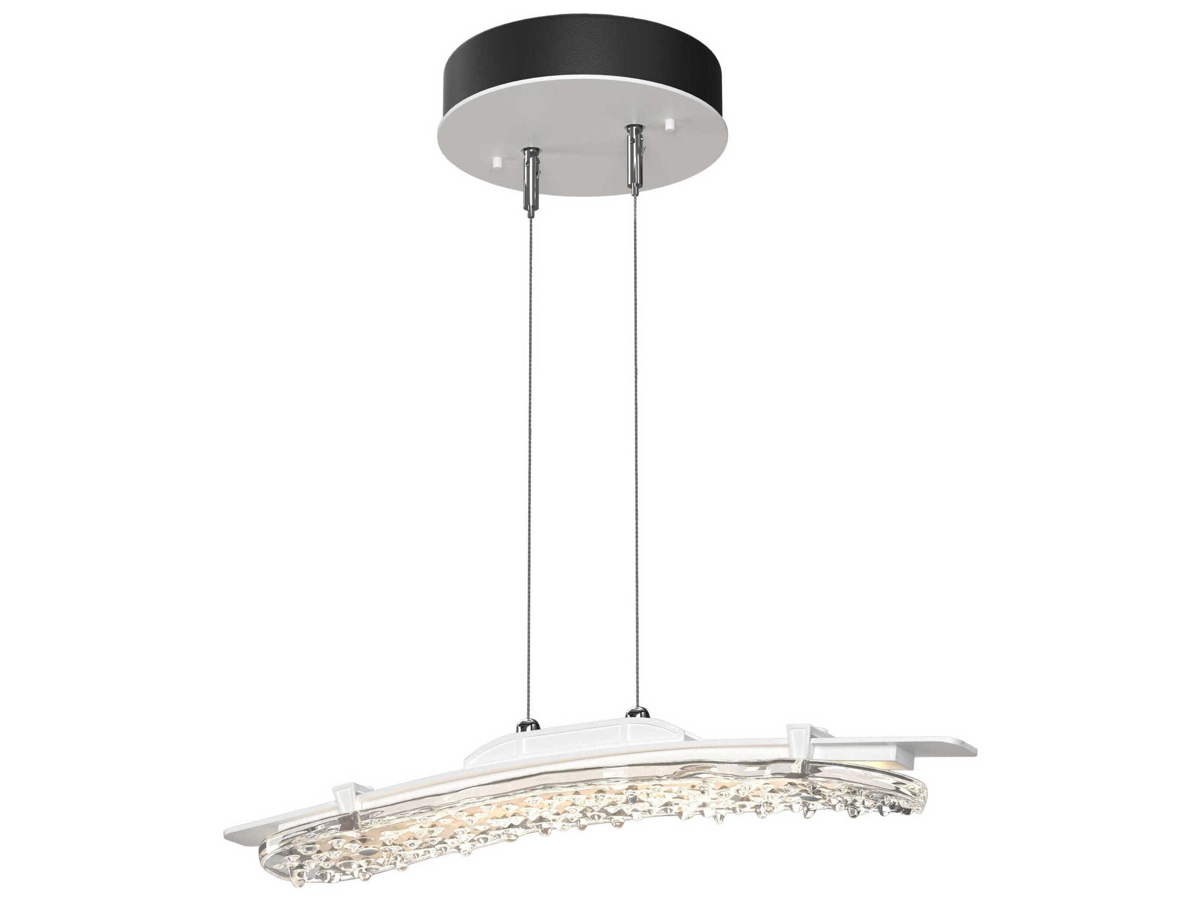 Hubbardton Forge Glissade 1-Light Glass LED Linear Island Pendant